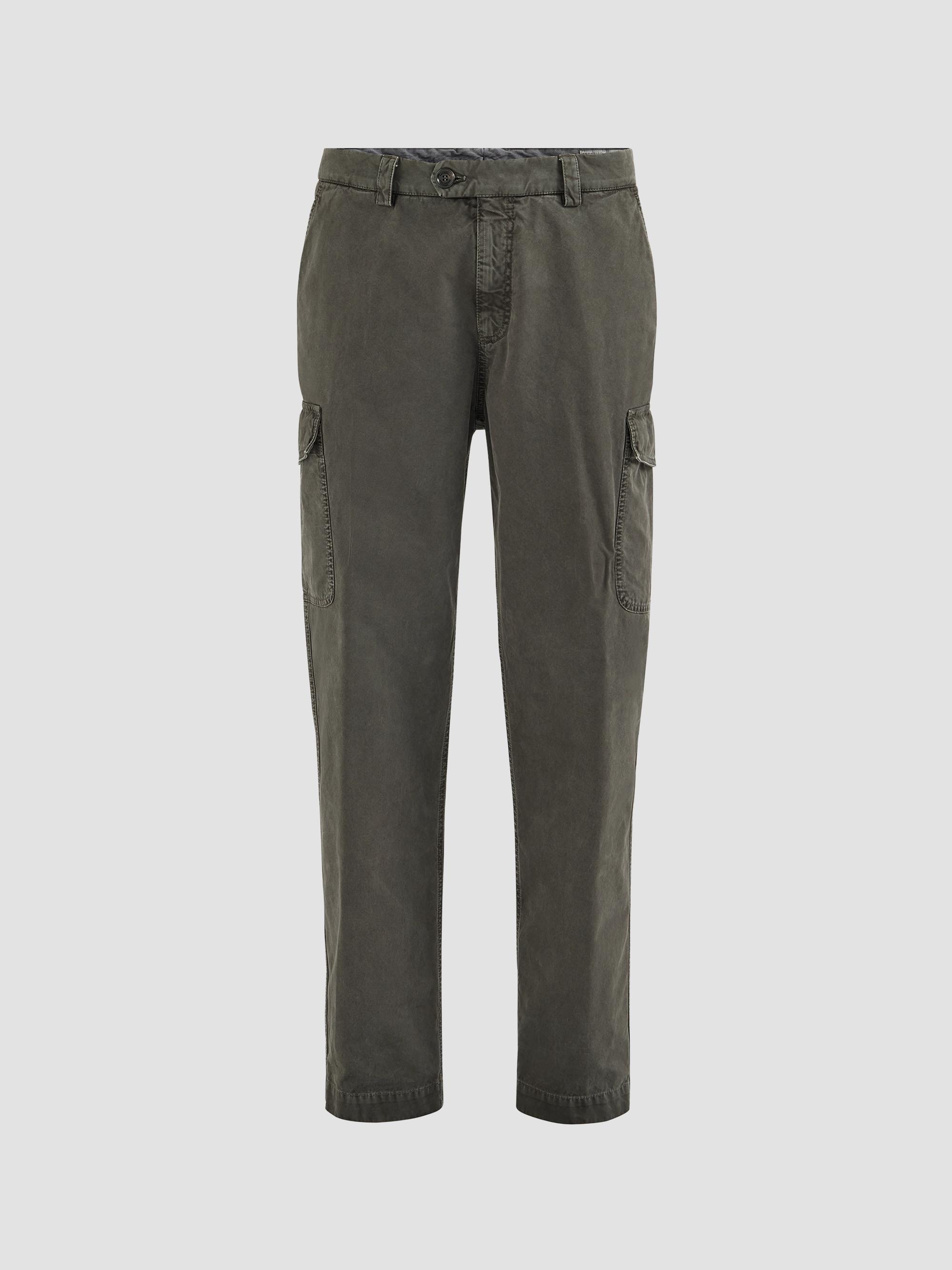 Brunello Cucinelli Peached Cotton Gabardine Trousers with Cargo