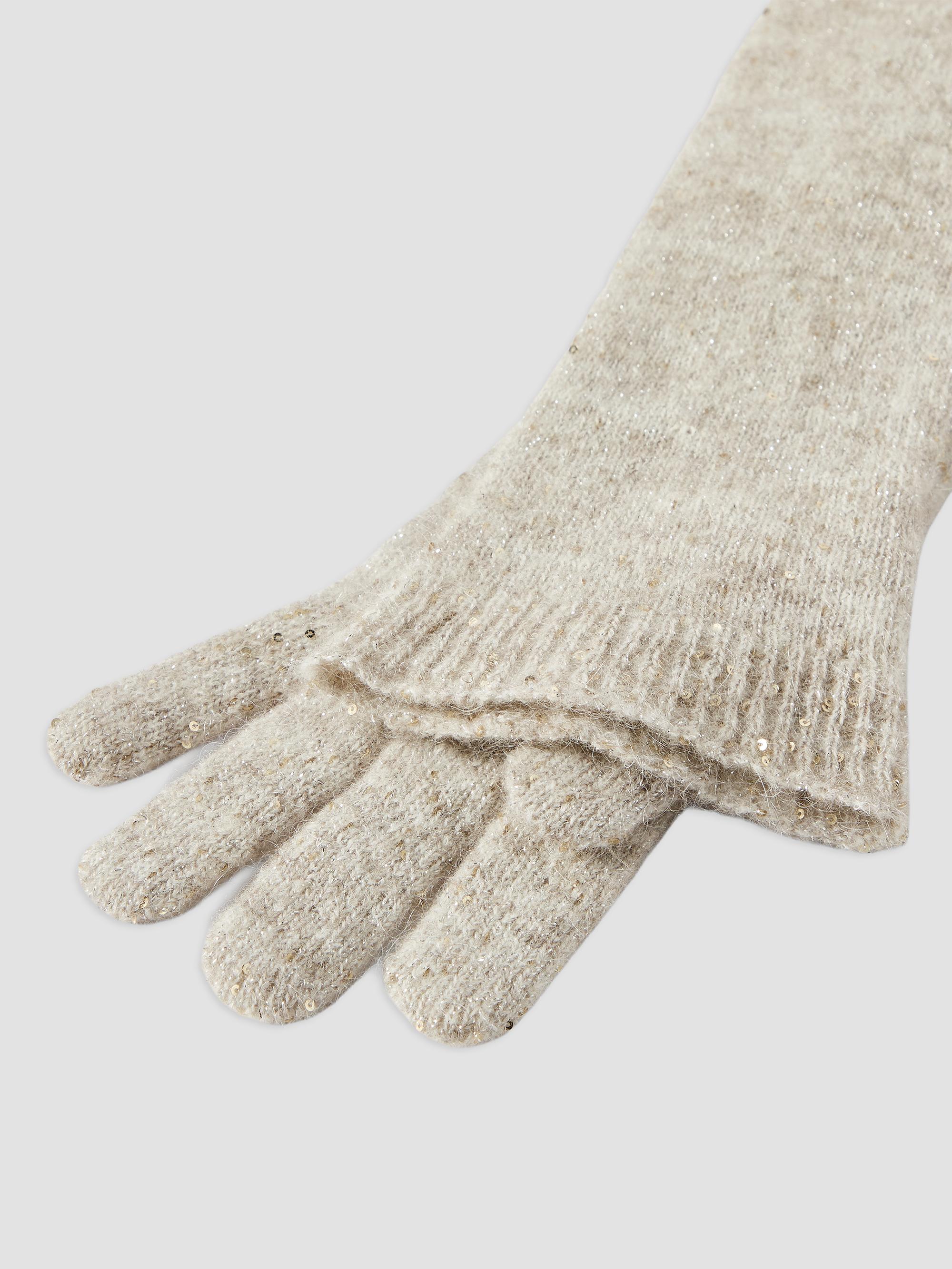 Veronique Branquinho コットンニット ベルギー製 N2739 Brunello Cucinelli Lace Flowers Knit Long Gloves in Sparkling