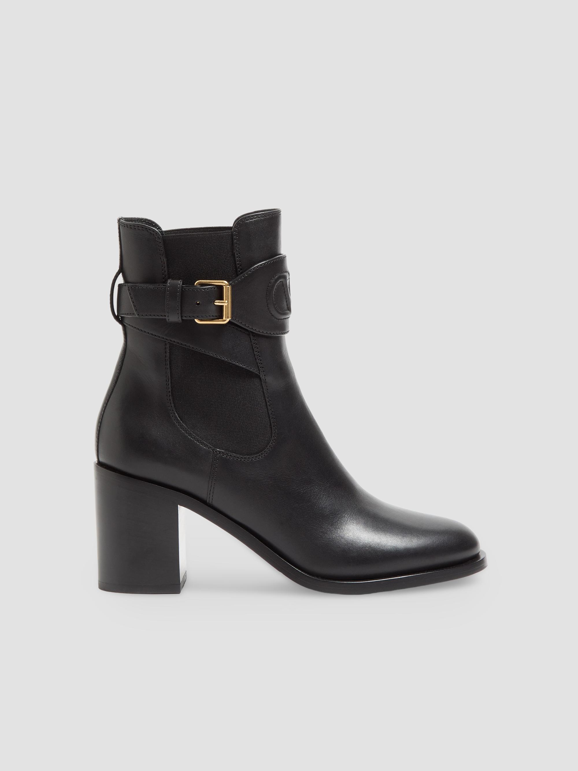 Valentino Garavani VLogo Signature Calfskin Ankle Boots | Saks