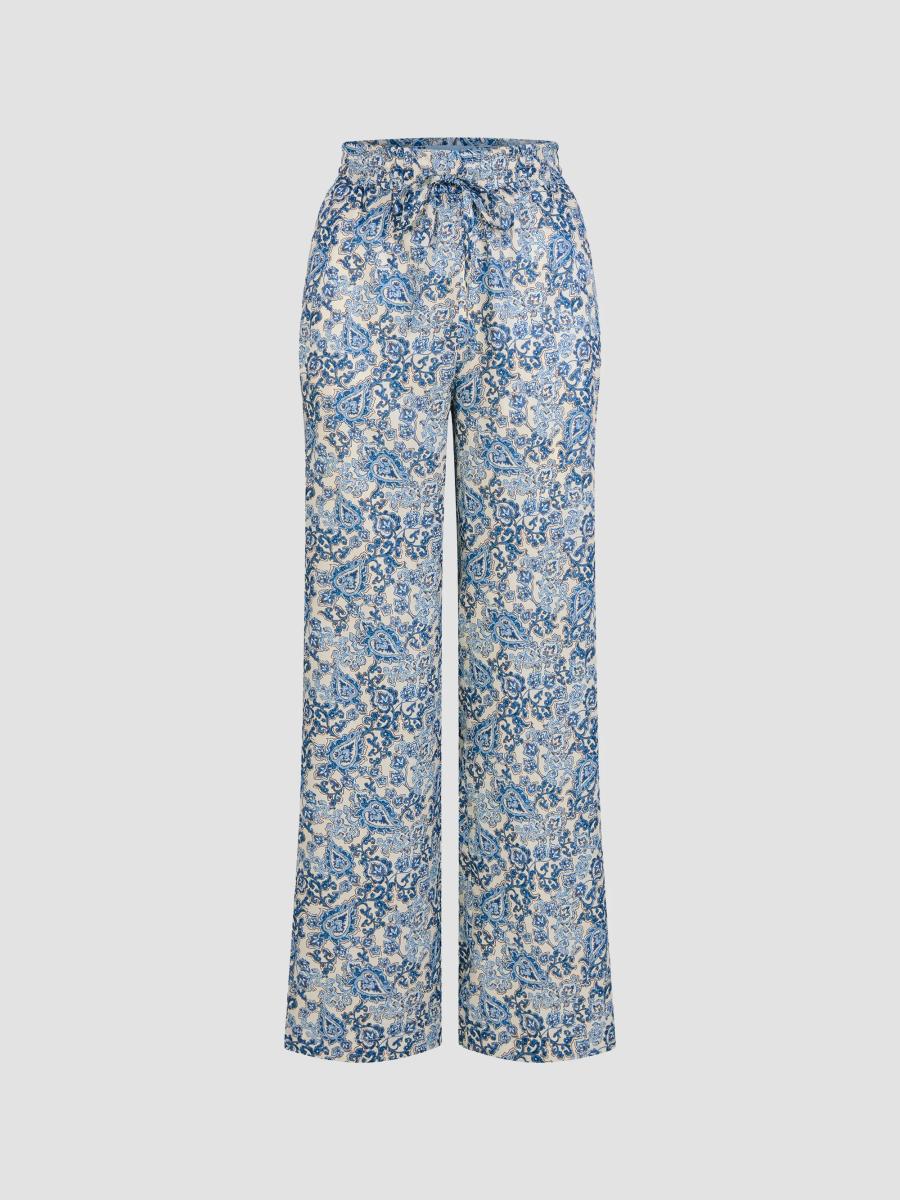 Hill House Home Women's The Maxime Pant In Chedworth Paisley Blue
