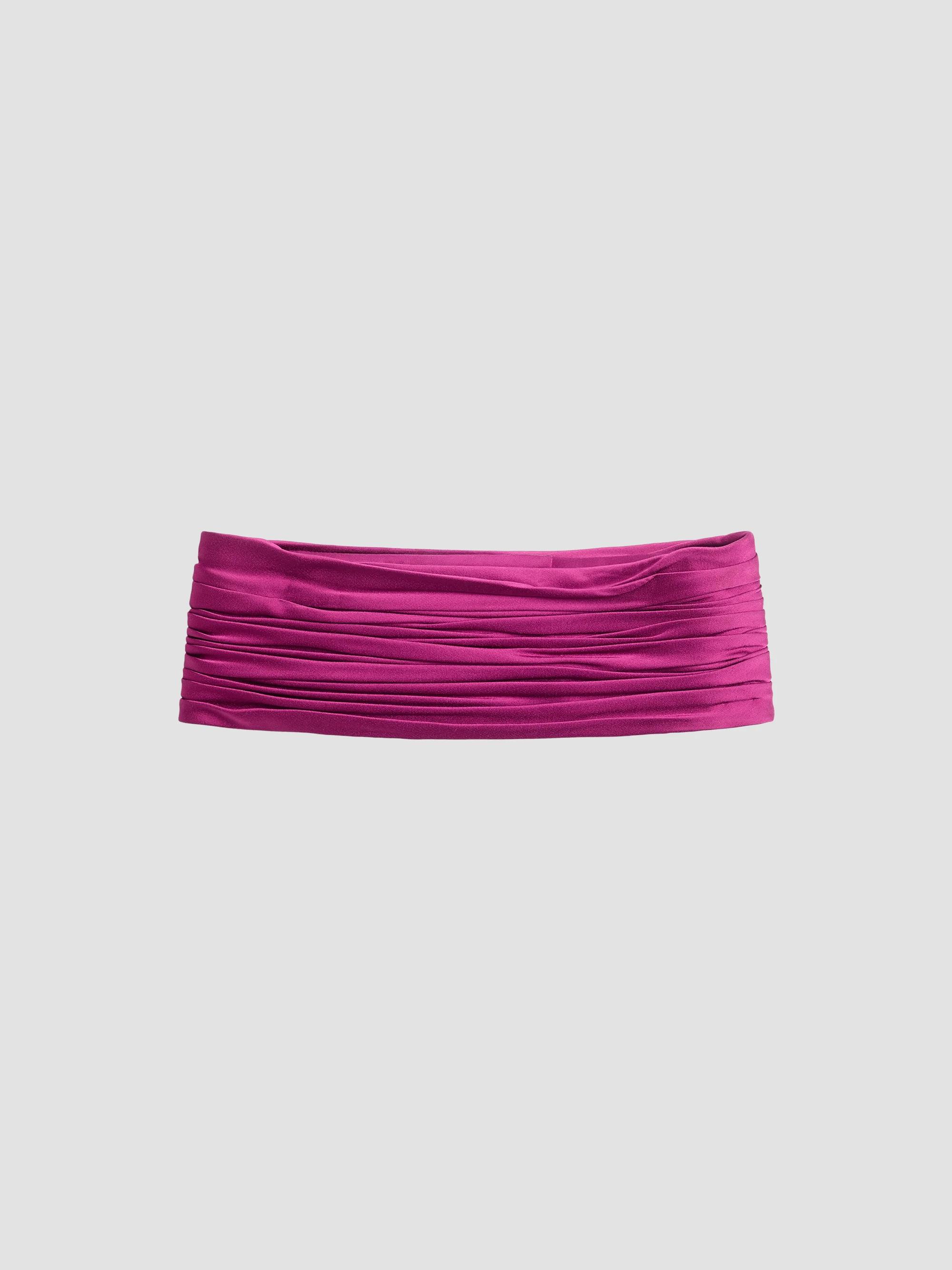Valentino Women's Satin Cady Belt - Purple - Size Large
