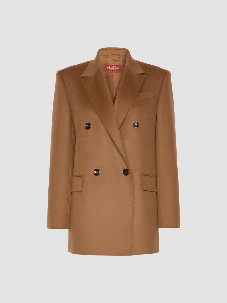 Max Mara Women's Wool Broadcloth Blazer In Tobacco