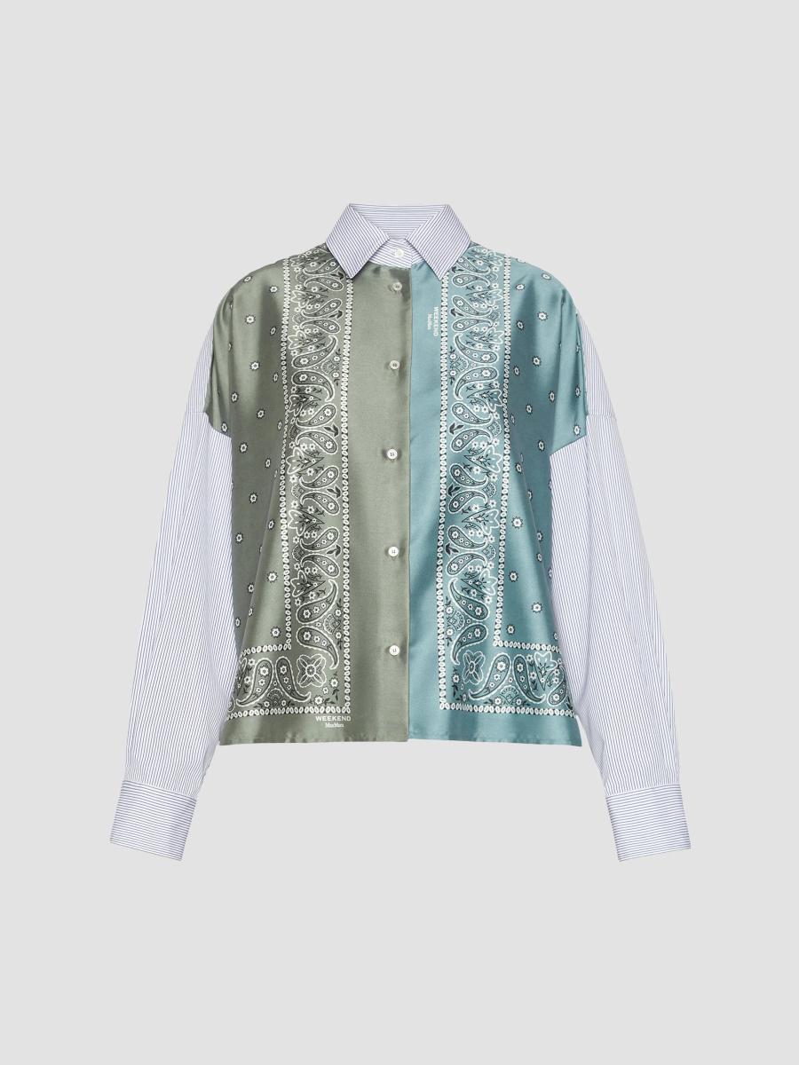 Weekend Max Mara Women's Technical Twill And Cotton Poplin Shirt In Neutral