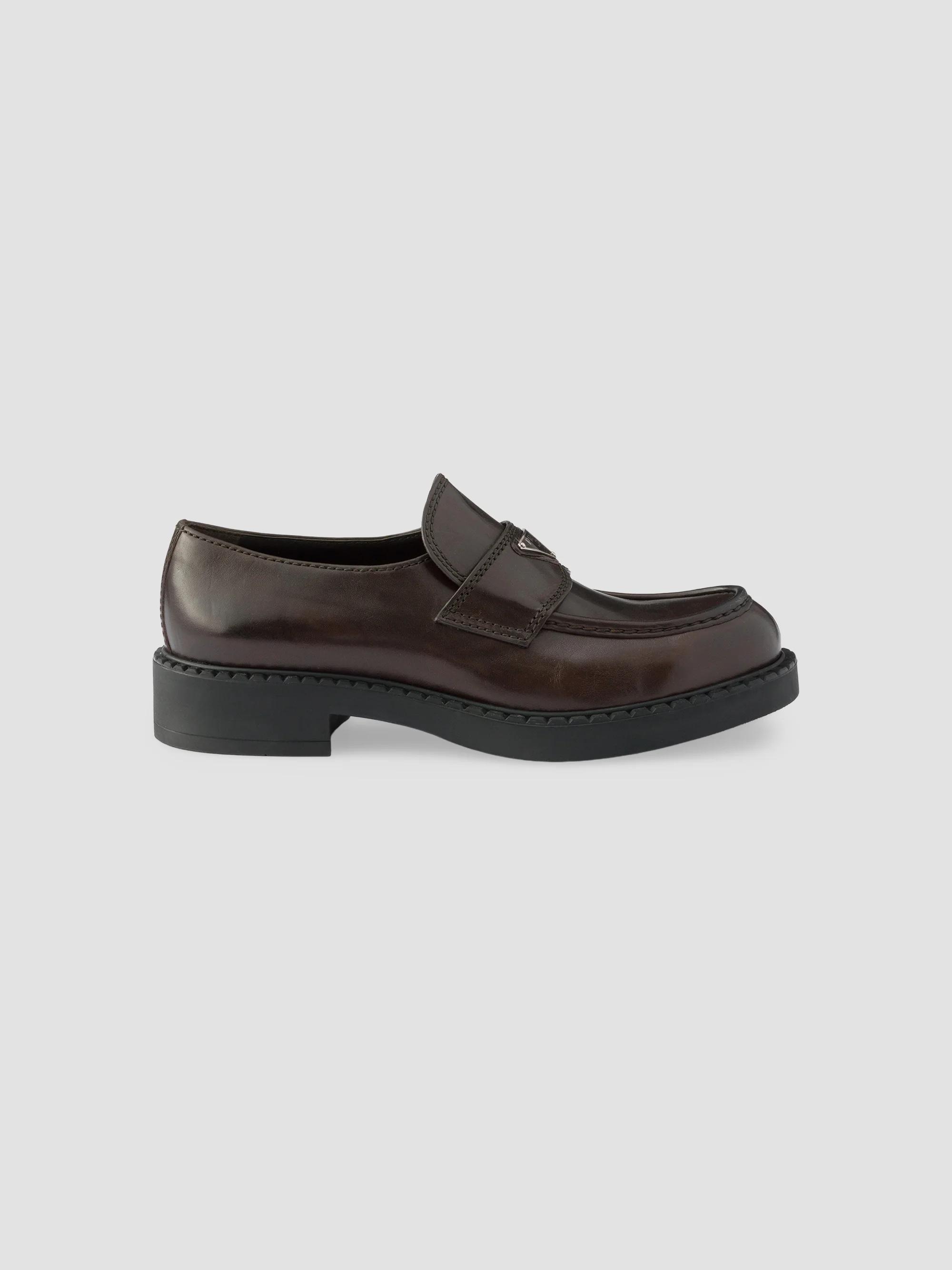 Prada Chocolate Suede Loafers | Saks Fifth Avenue