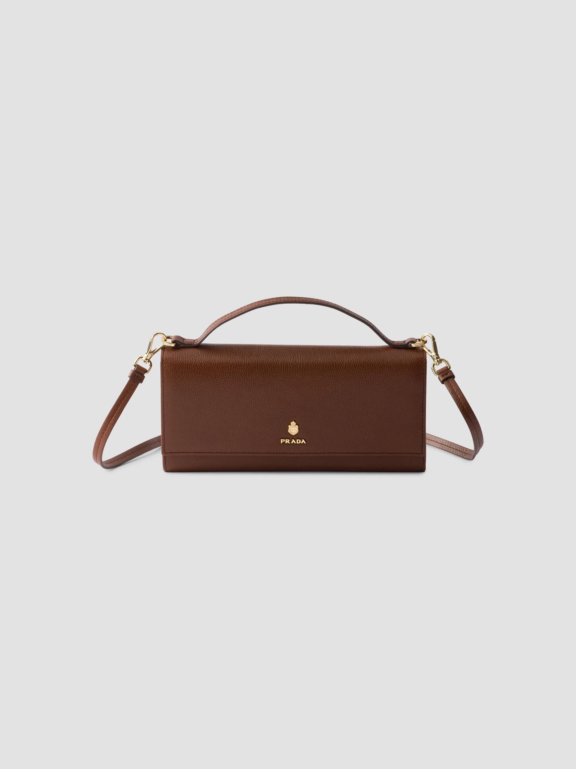 Prada Nappa Leather Wallet with Shoulder Strap | Saks Fifth Avenue