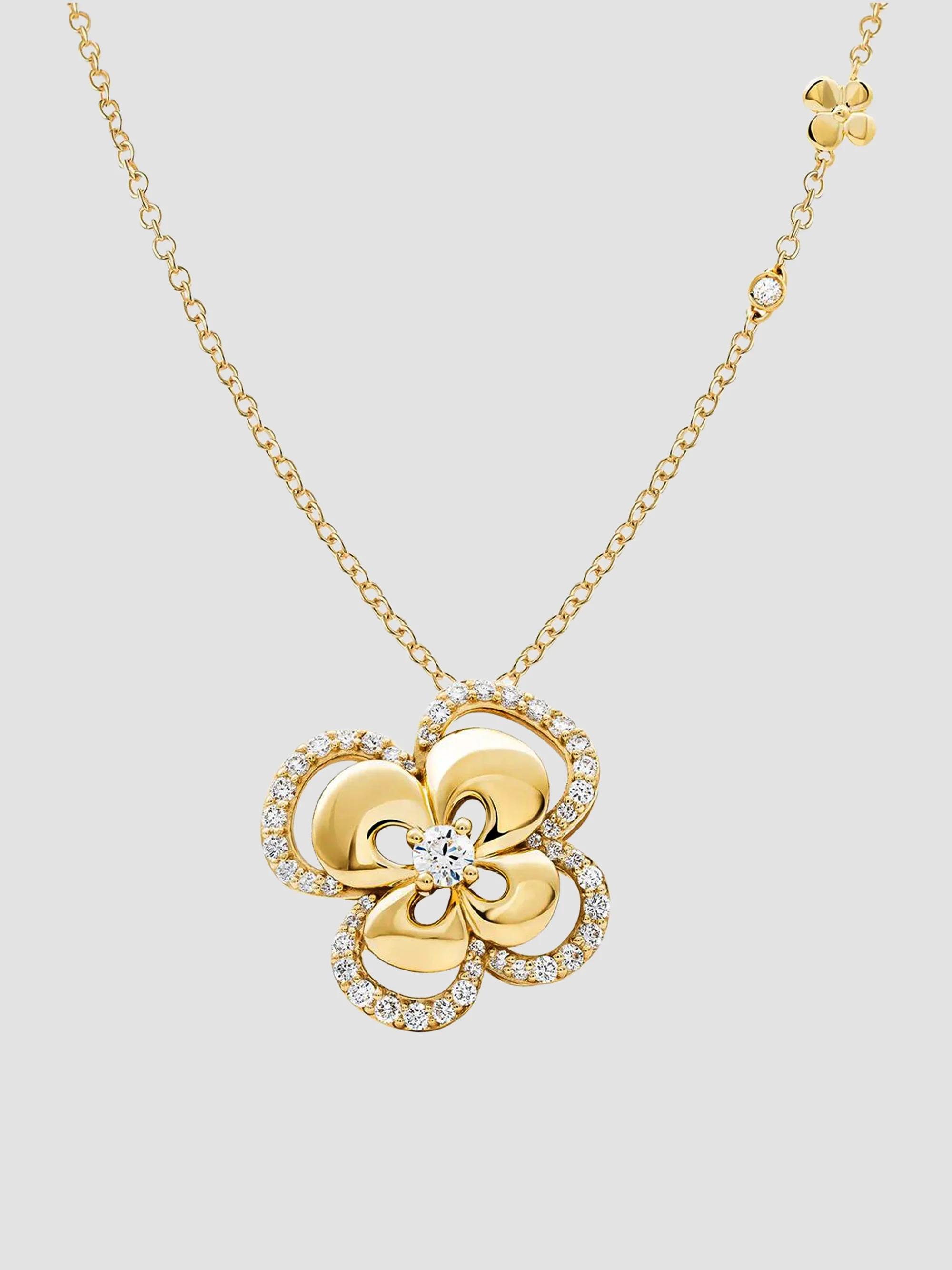 Miseno Women's Ischia 18K Yellow Gold & 1.40 TCW Diamond Flower Pendant Necklace - Yellow Gold