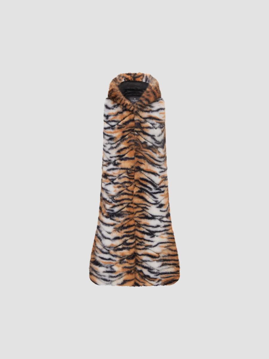 Lyla Grant Women's Fox Hooded Vest In Tiger