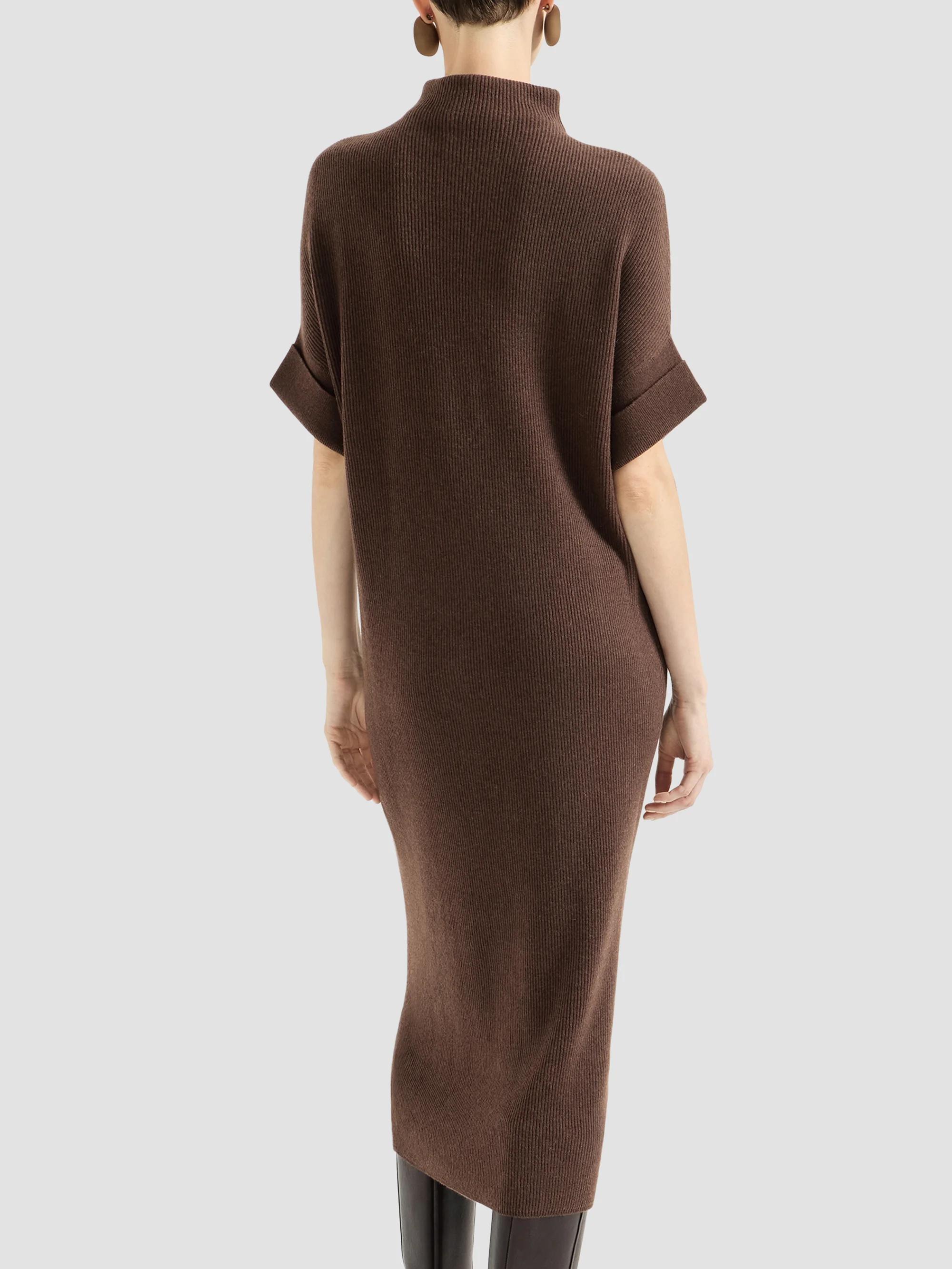 knitted beige dress Ribbed Midi productcode_F25HPT1616