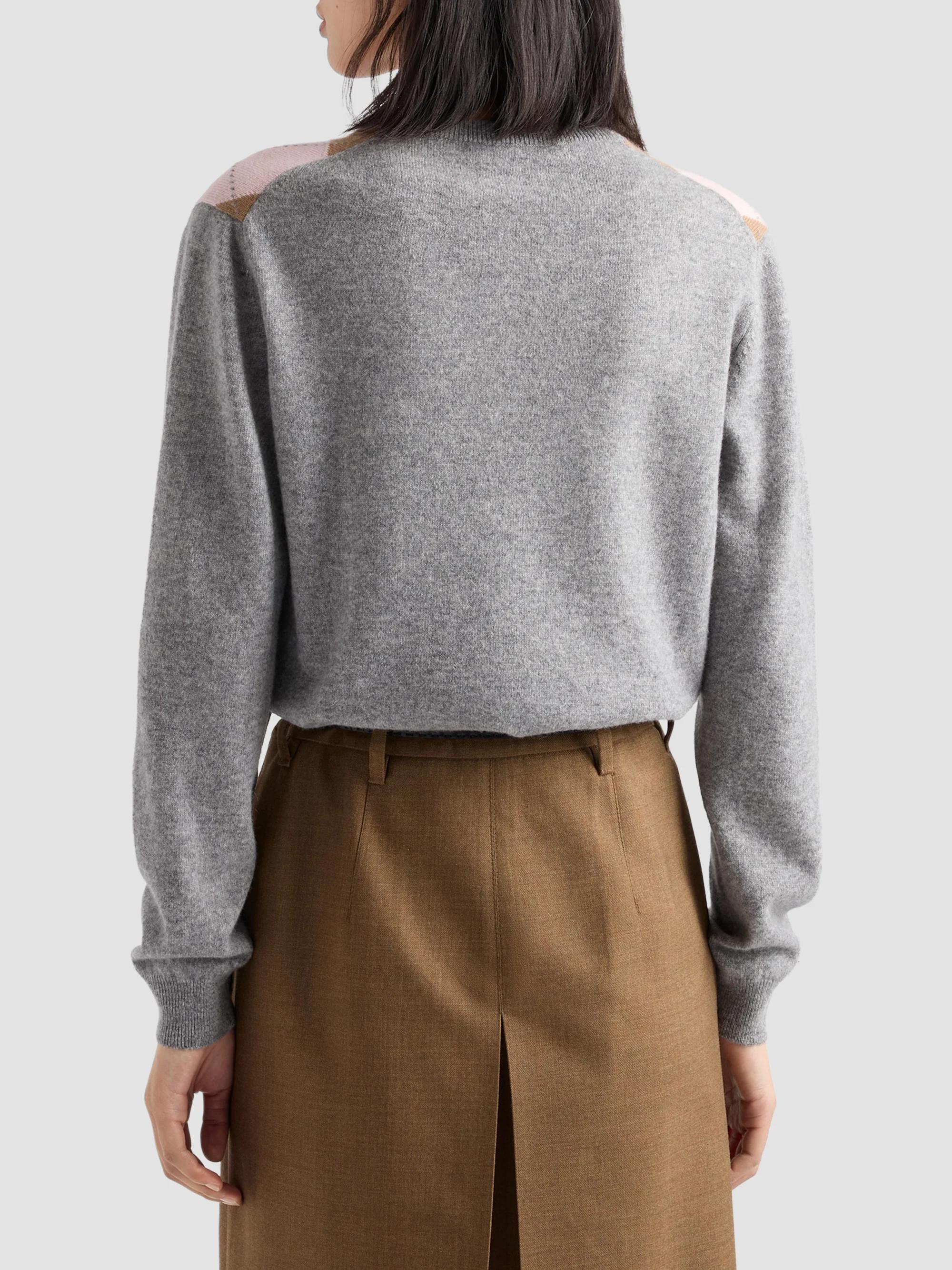 Prada Argyle Cashmere V-Neck Sweater | Saks Fifth Avenue