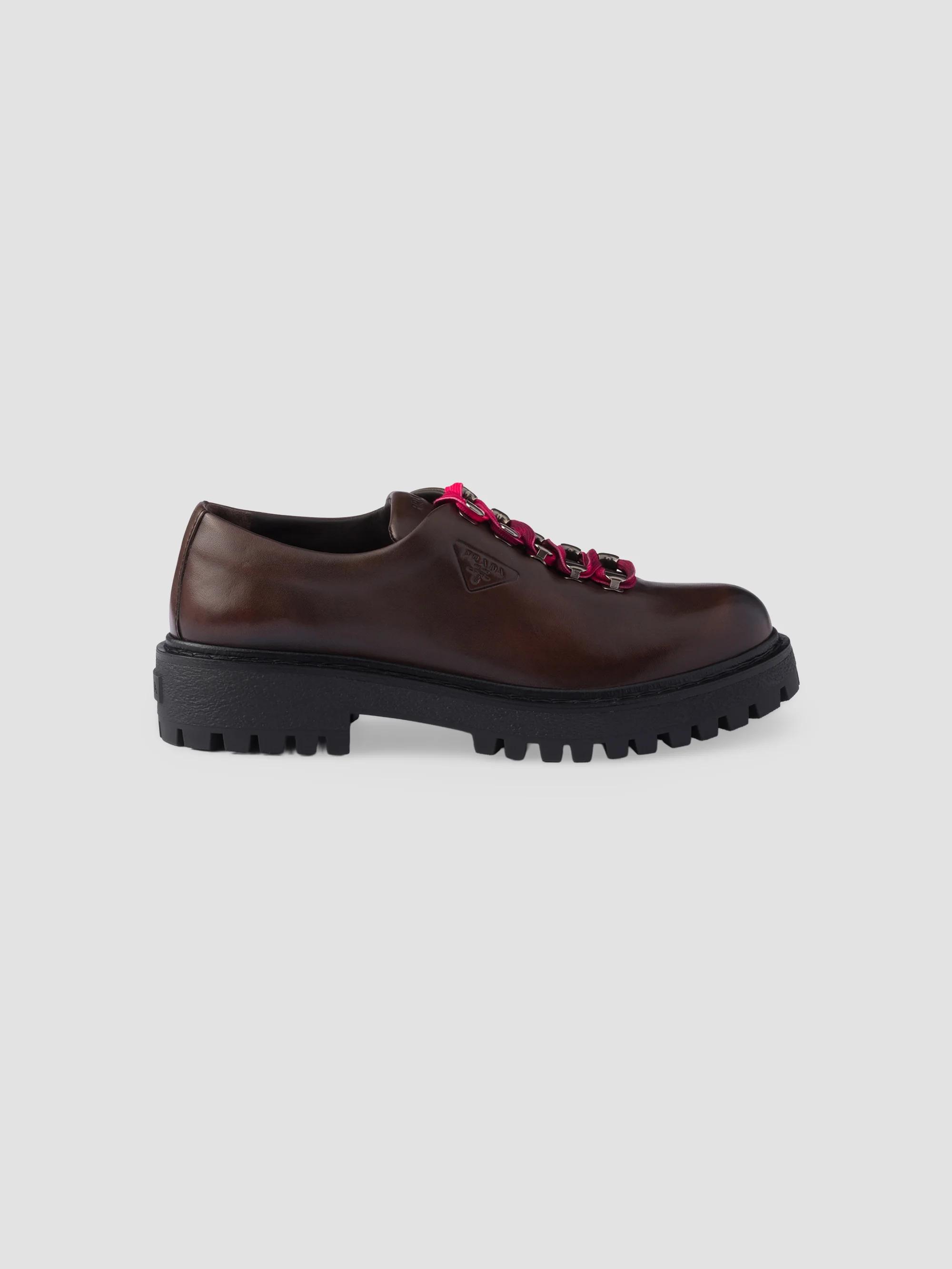 Prada Antiqued Leather Lace-Up Shoes | Saks Fifth Avenue