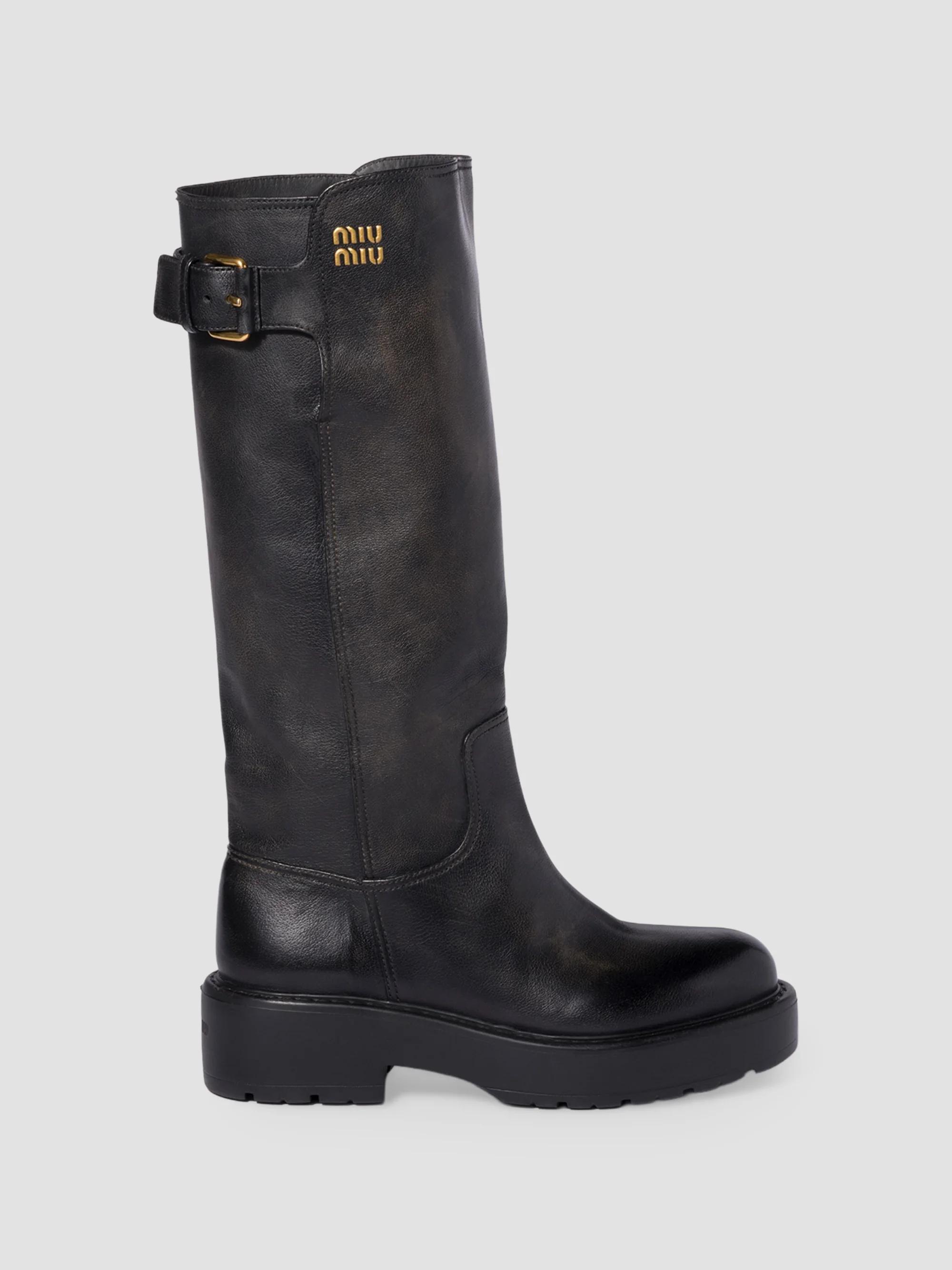 Miu Miu Leather Boots | Saks Fifth Avenue