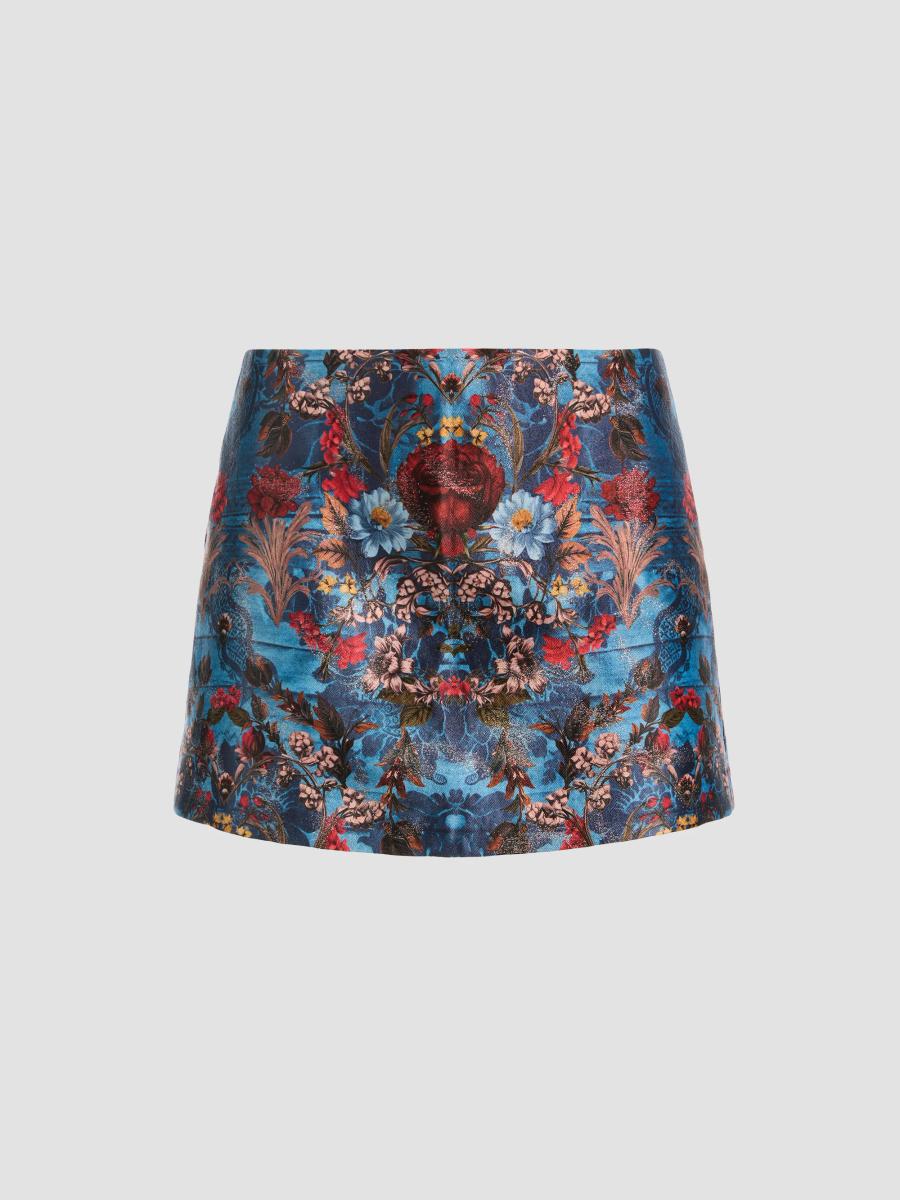 ALICE + OLIVIA Mace Floral Jacquard High-Rise Skort | Saks Fifth