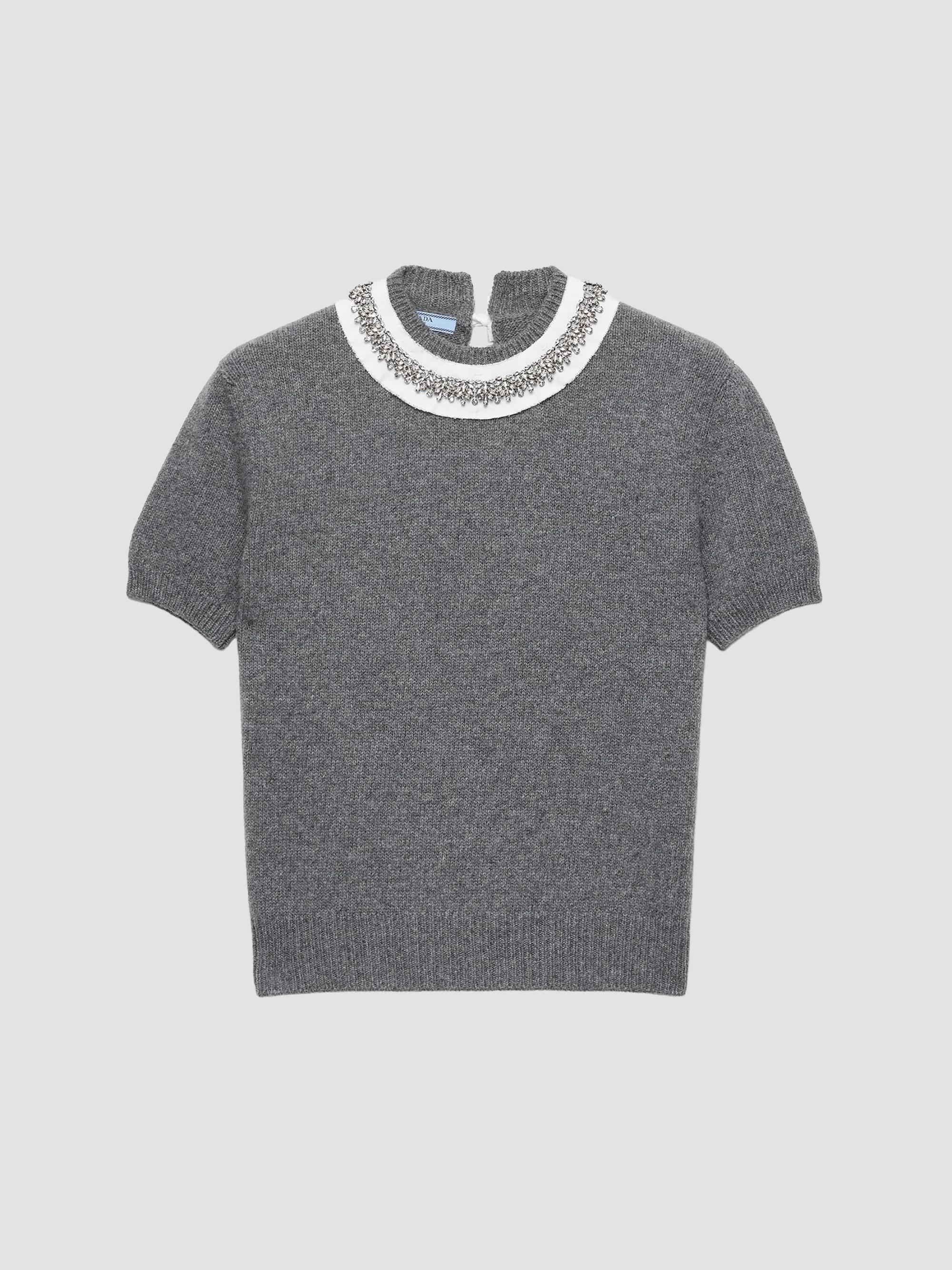 トップス special! PRADA 15ss cashmere sweater Prada Short-Sleeved Wool and Cashmere Sweater | Saks Fifth Avenue