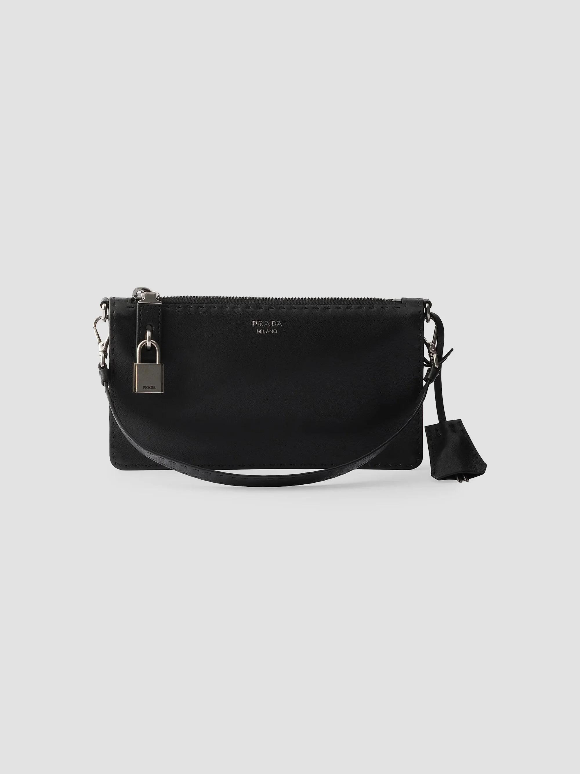 PRADA　A5サイズ ジッパーポーチ Prada Nappa Leather Zipper Pouch | Saks Fifth Avenue