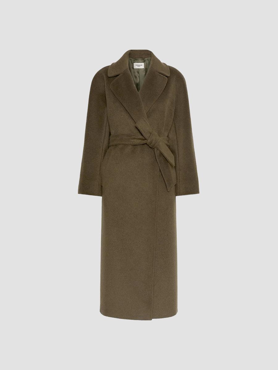 Weekend Max Mara Wkdtempera Robe Coat In Green