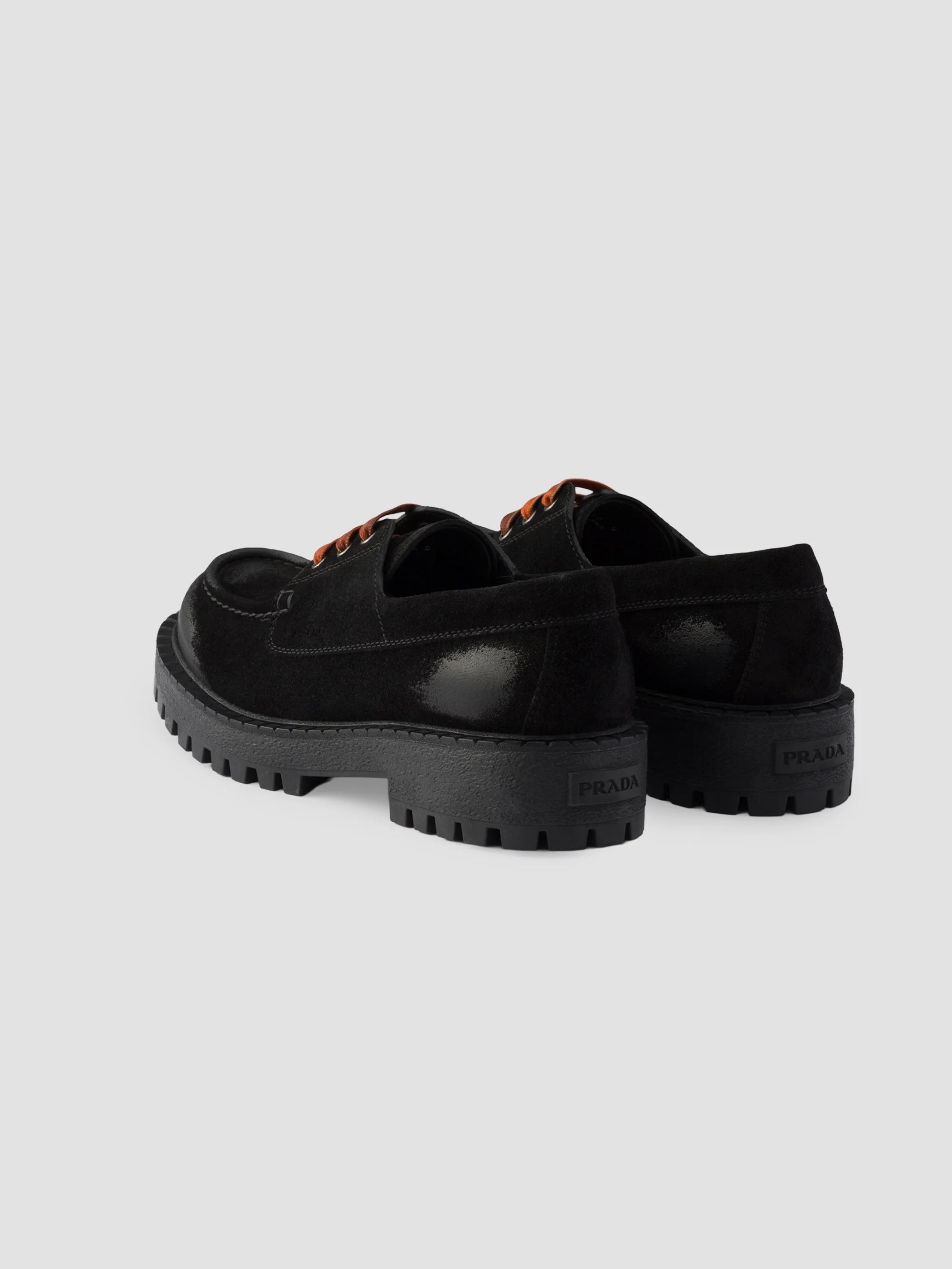 Prada Waxed Suede Lace-up Shoes | Saks Fifth Avenue