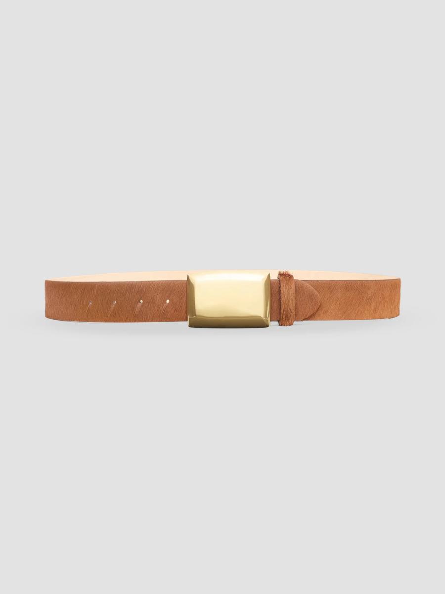 L'agence Women's Sierra Calf Hair Belt In Cognac Calfhair
