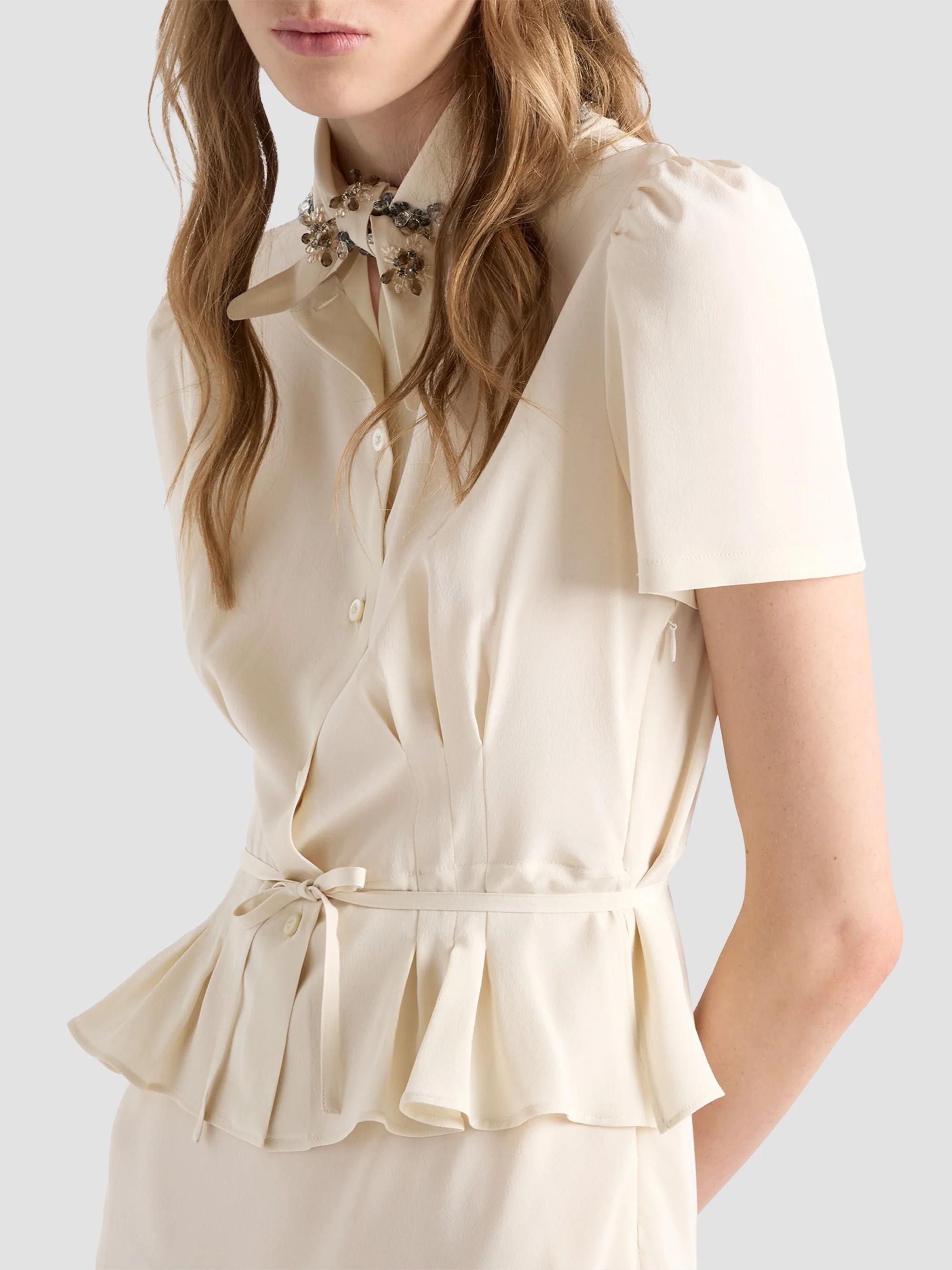Prada Embroidered Marocain Dress | Saks Fifth Avenue