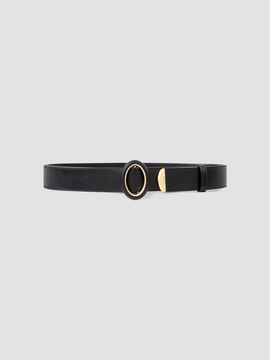 Givenchy Women's Sculpted Gem Belt In Leather In Black Gold