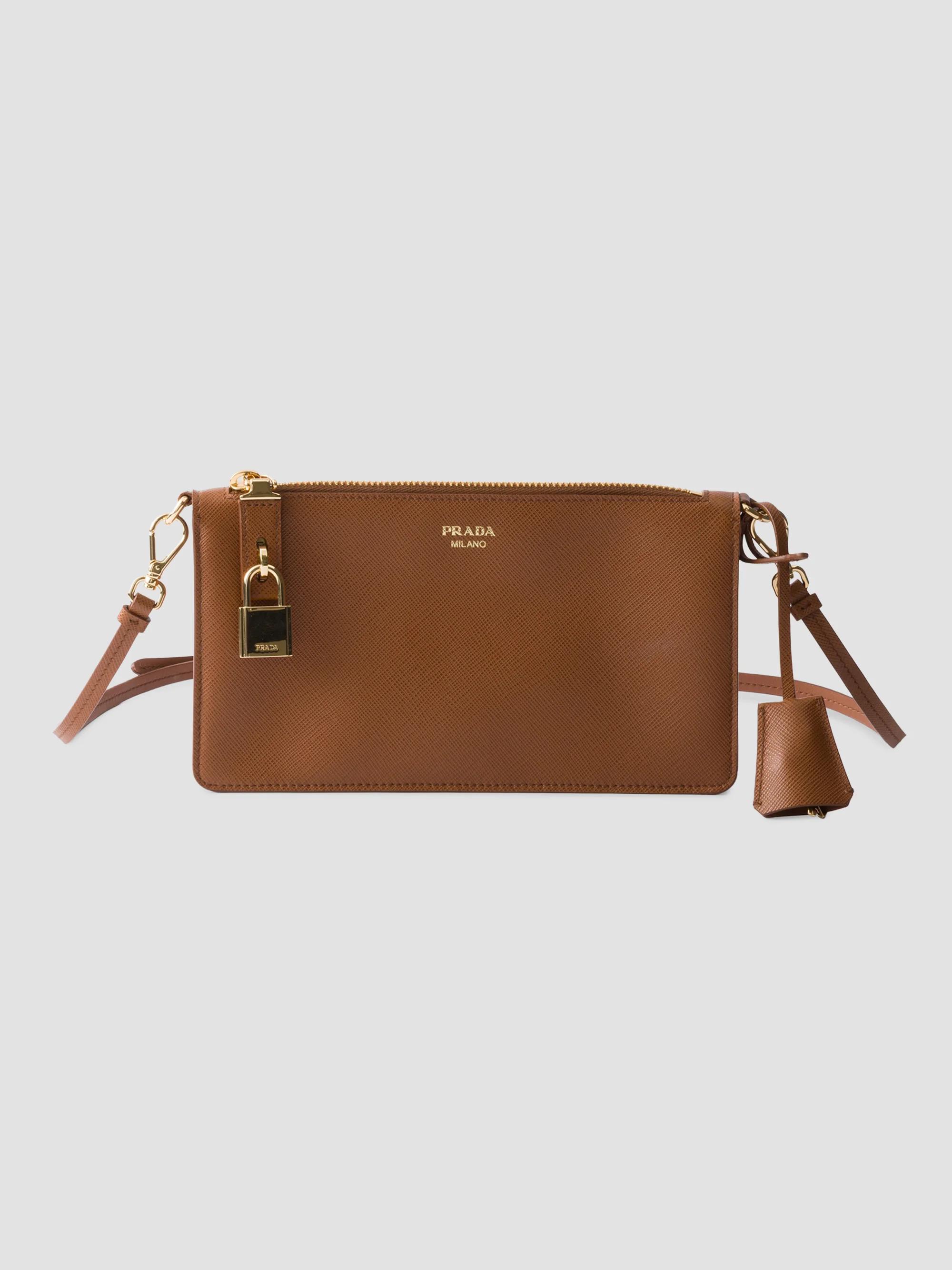 Prada Nappa Leather Zipper Pouch | Saks Fifth Avenue