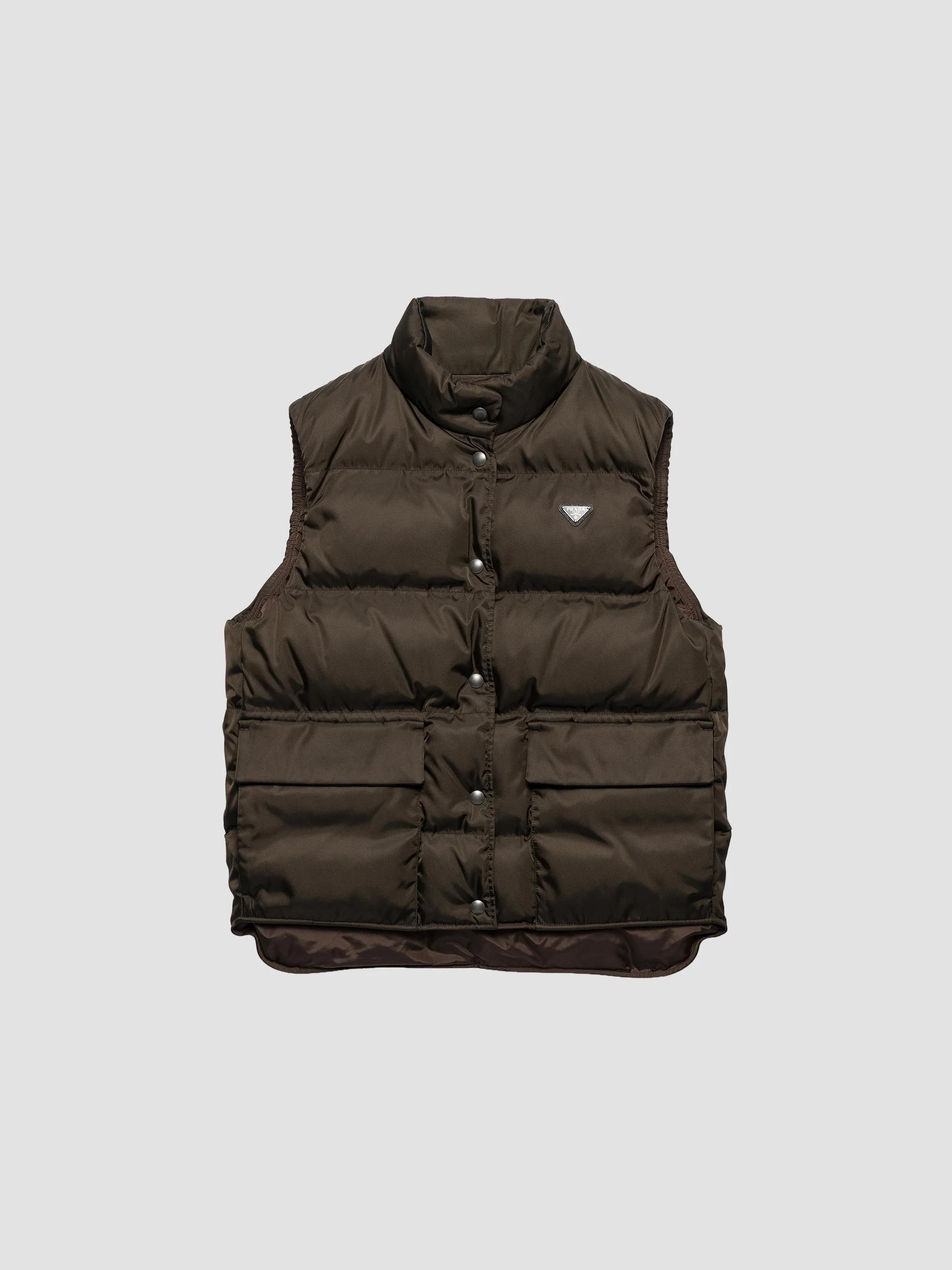 Prada Suede Down Vest | Saks Fifth Avenue