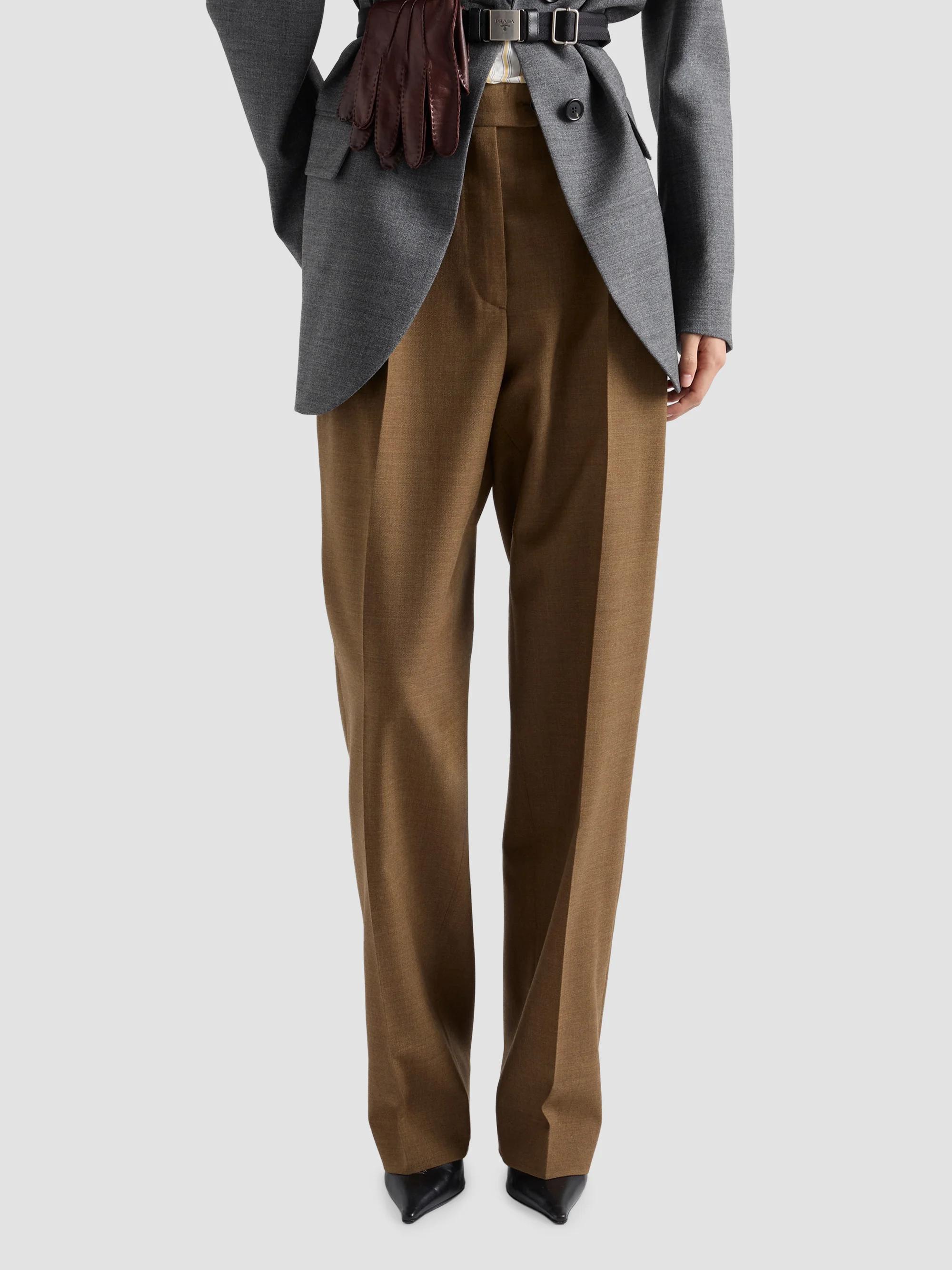 掃*除様 PRADA SPORT BROWN COTTON PANTS Prada Wool Pants | Saks Fifth Avenue