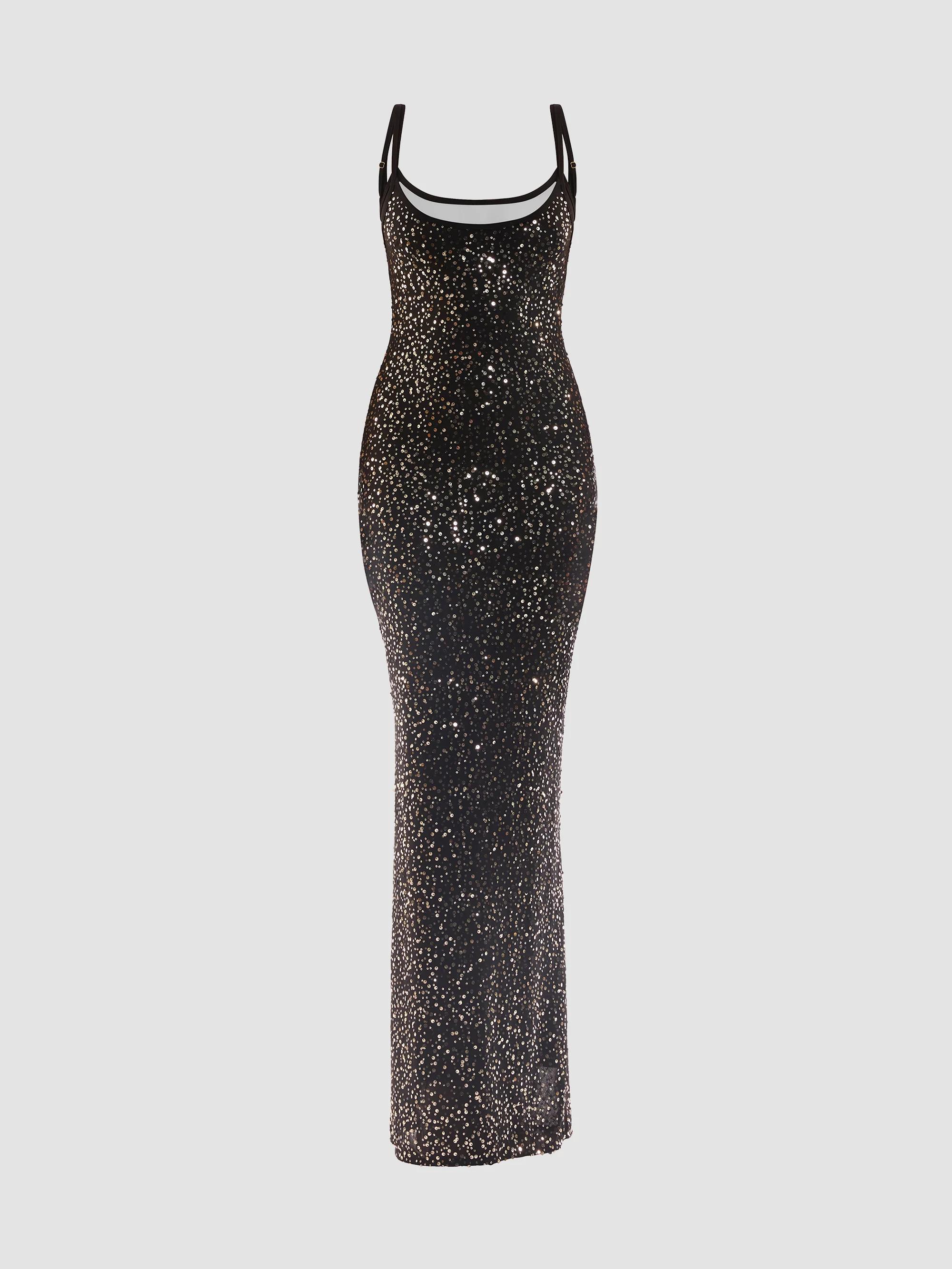 Women's The Space Between Embellished Body-Con Maxi Slipdress