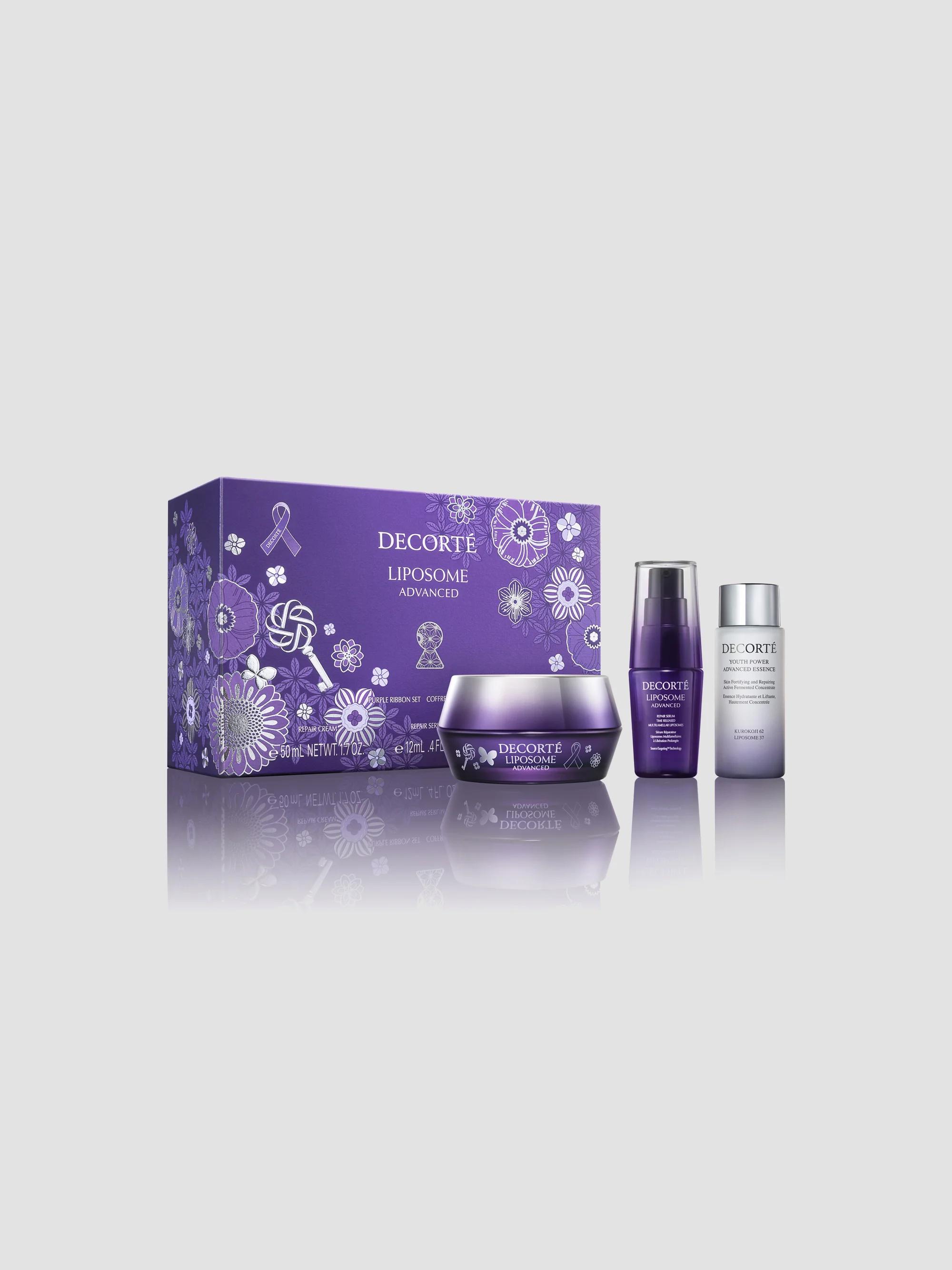DECORTÉ ​​3-Piece Liposome Advanced Repair Serum Purple Ribbon Set