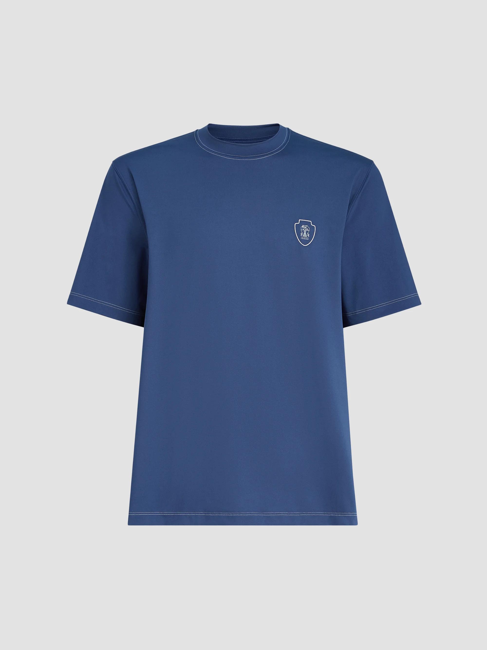 Brunello Cucinelli Cotton Jersey Crew-Neck T-Shirt with Print