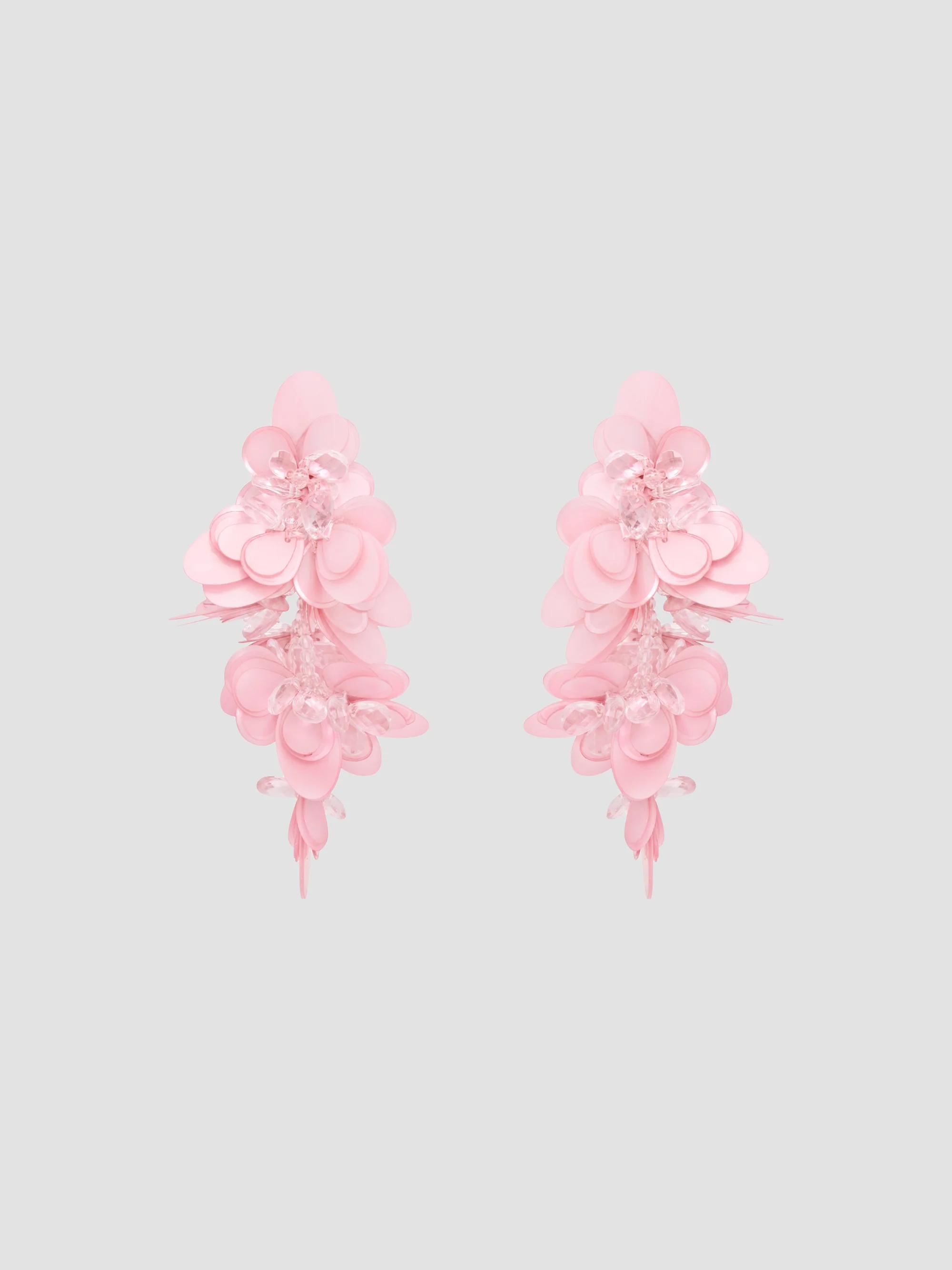 Oscar de la Renta Women's 24K-Gold-Plated & Mixed-Media Floral Clip-On Drop Earrings - Pink