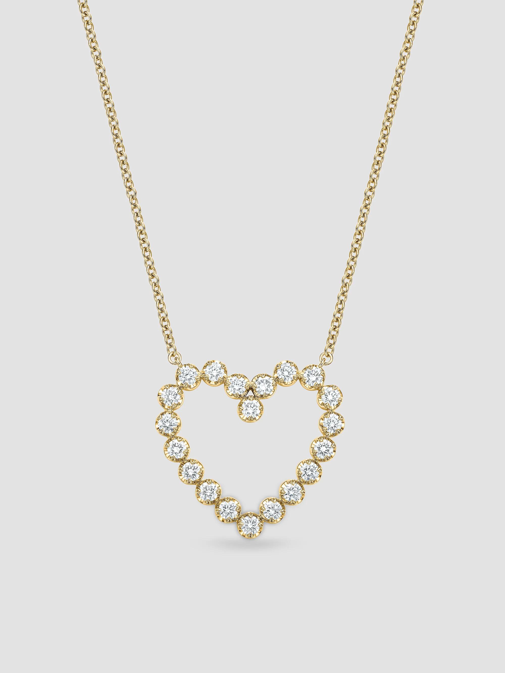 Women's Essentials 18K Yellow Gold & 0.39-0.46 TCW Diamond Heart Pendant Necklace - Yellow Gold
