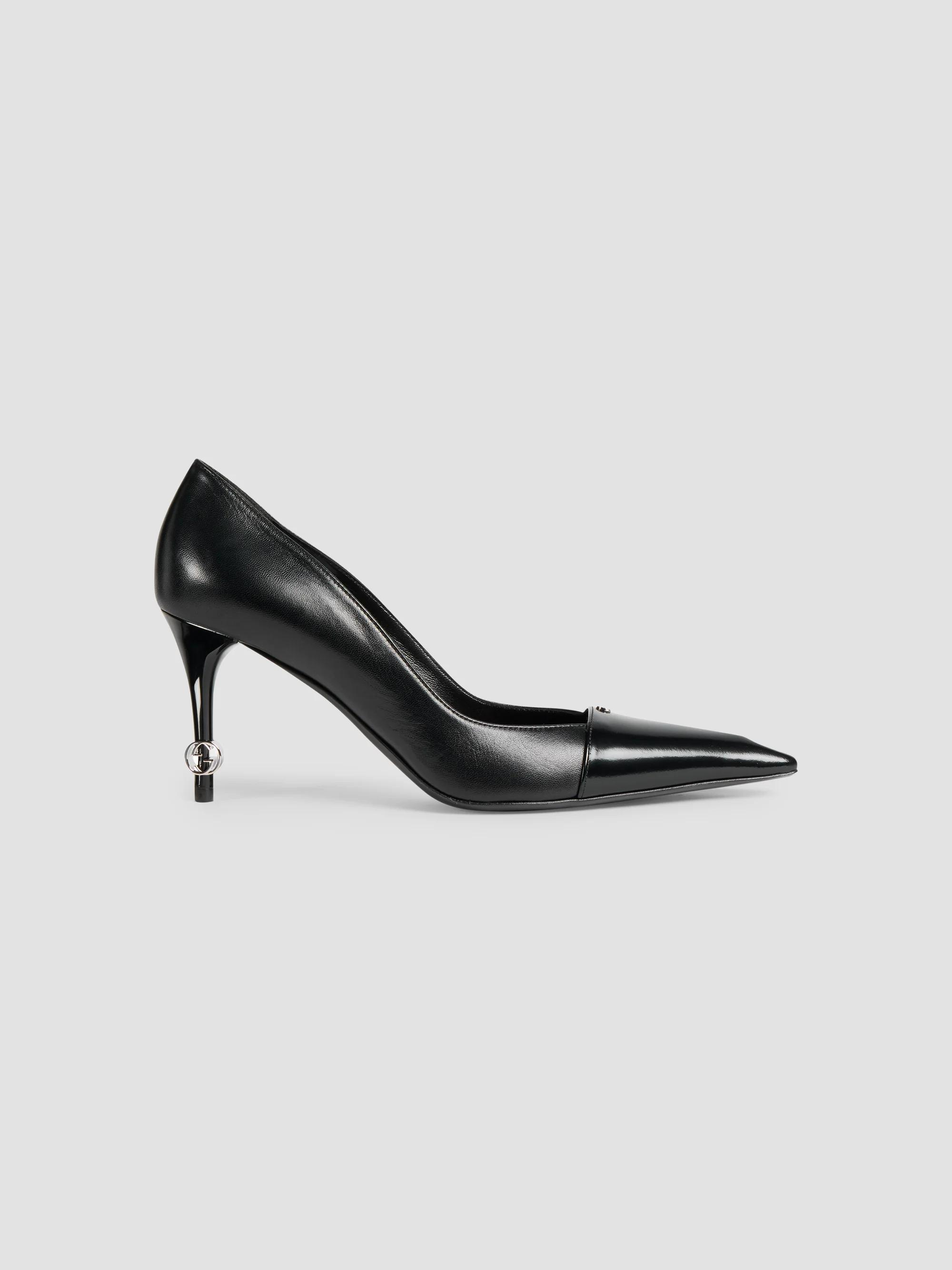 Gucci Women's Brooks 80MM Leather Stiletto Pumps - Black - Size 12