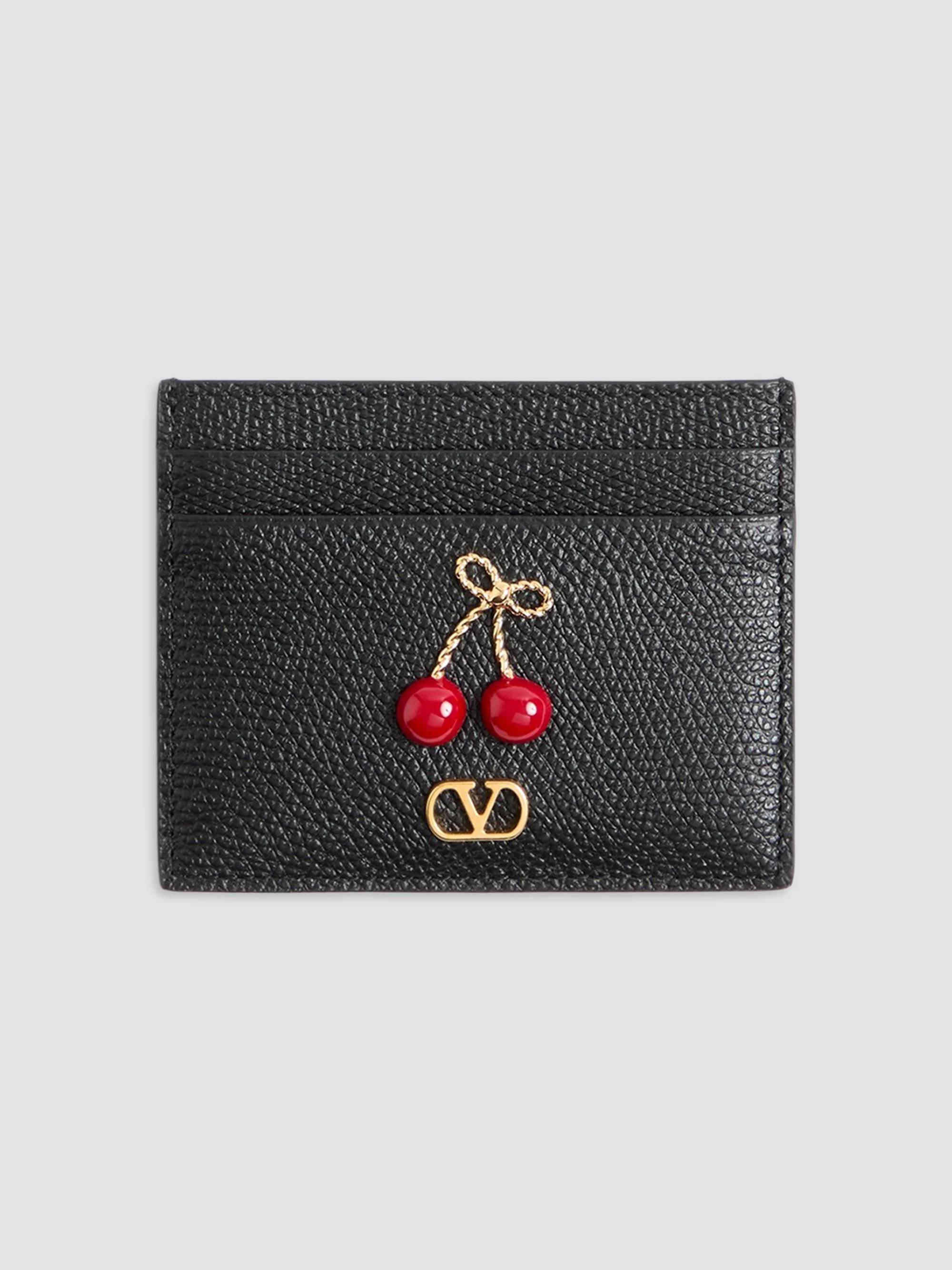 小物 Valentino wallet Valentino Garavani Vlogo Signature Grainy Calfskin Wallet with