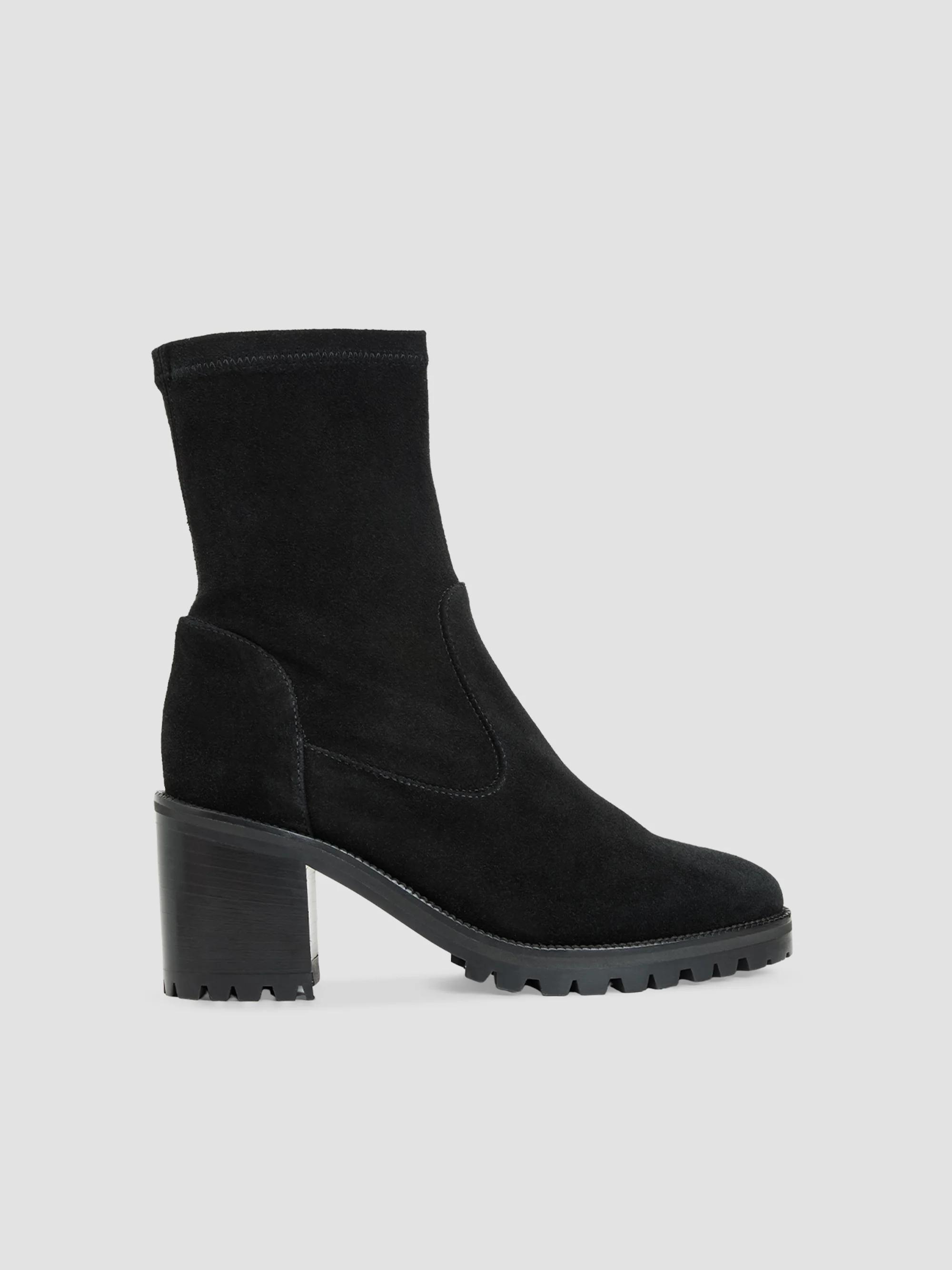 Aquatalia Women's Joplin 75MM Suede Ankle Boots - Black Suede - Size 9.5