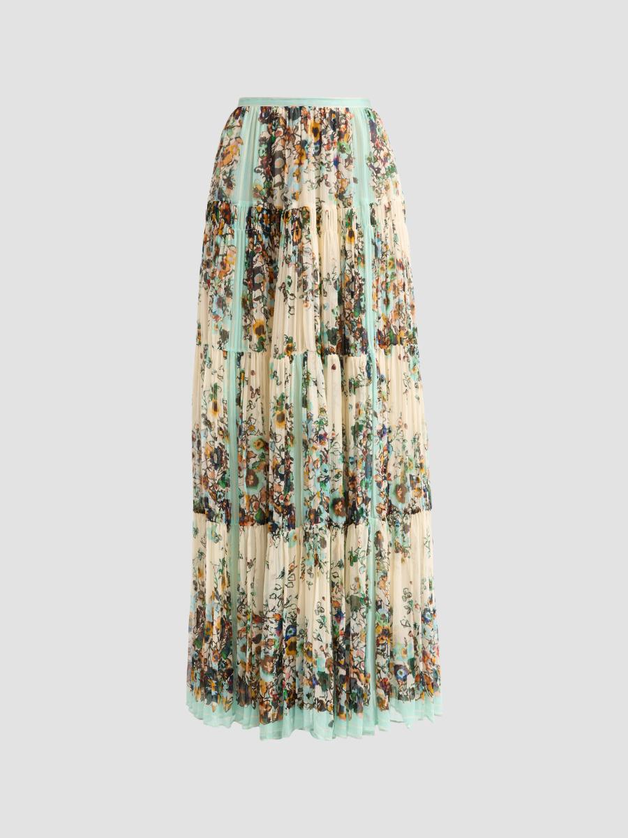 Ulla Johnson Women's Gaelle Floral Silk A-line Maxi Skirt In Animal Print