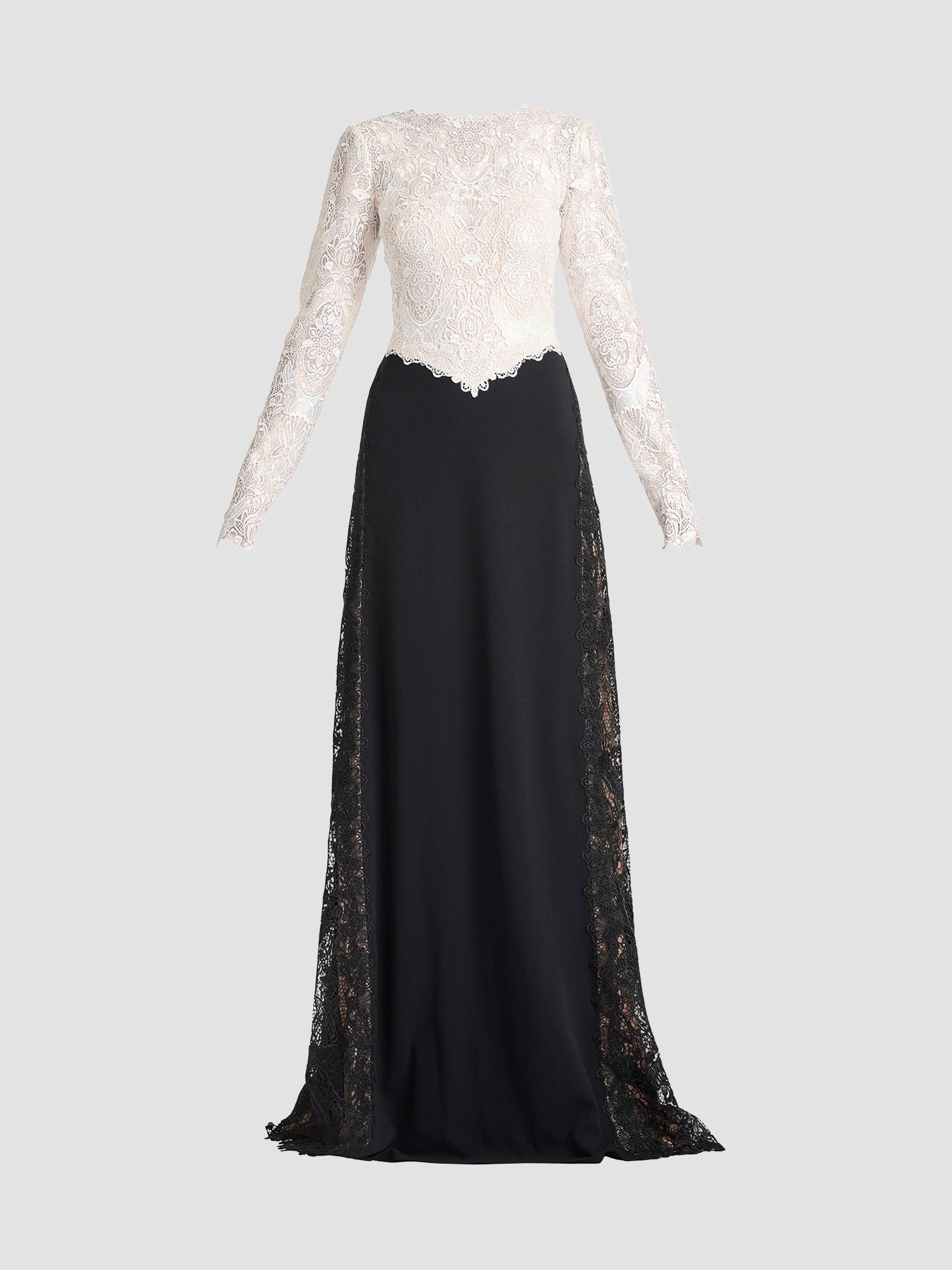Tadashi Shoji Cold-Shoulder Corded Lace Gown | Saks Fifth Avenue