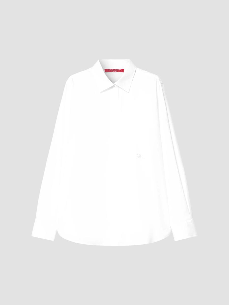 Marina Rinaldi Women's Cotton Poplin Shirt In Optical White