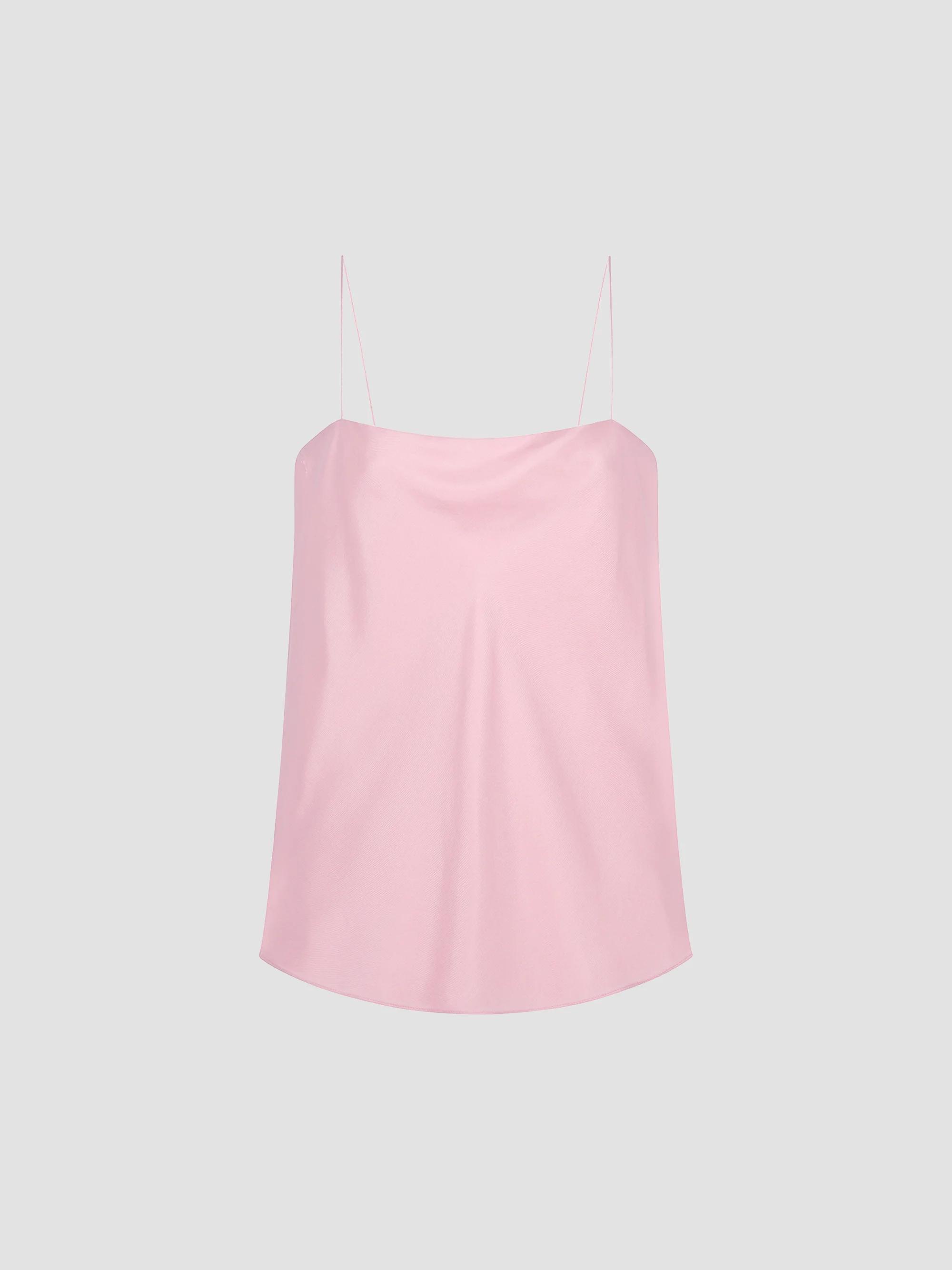 Another Tomorrow Women's Silk Camisole - Seashell Pink - Size Small