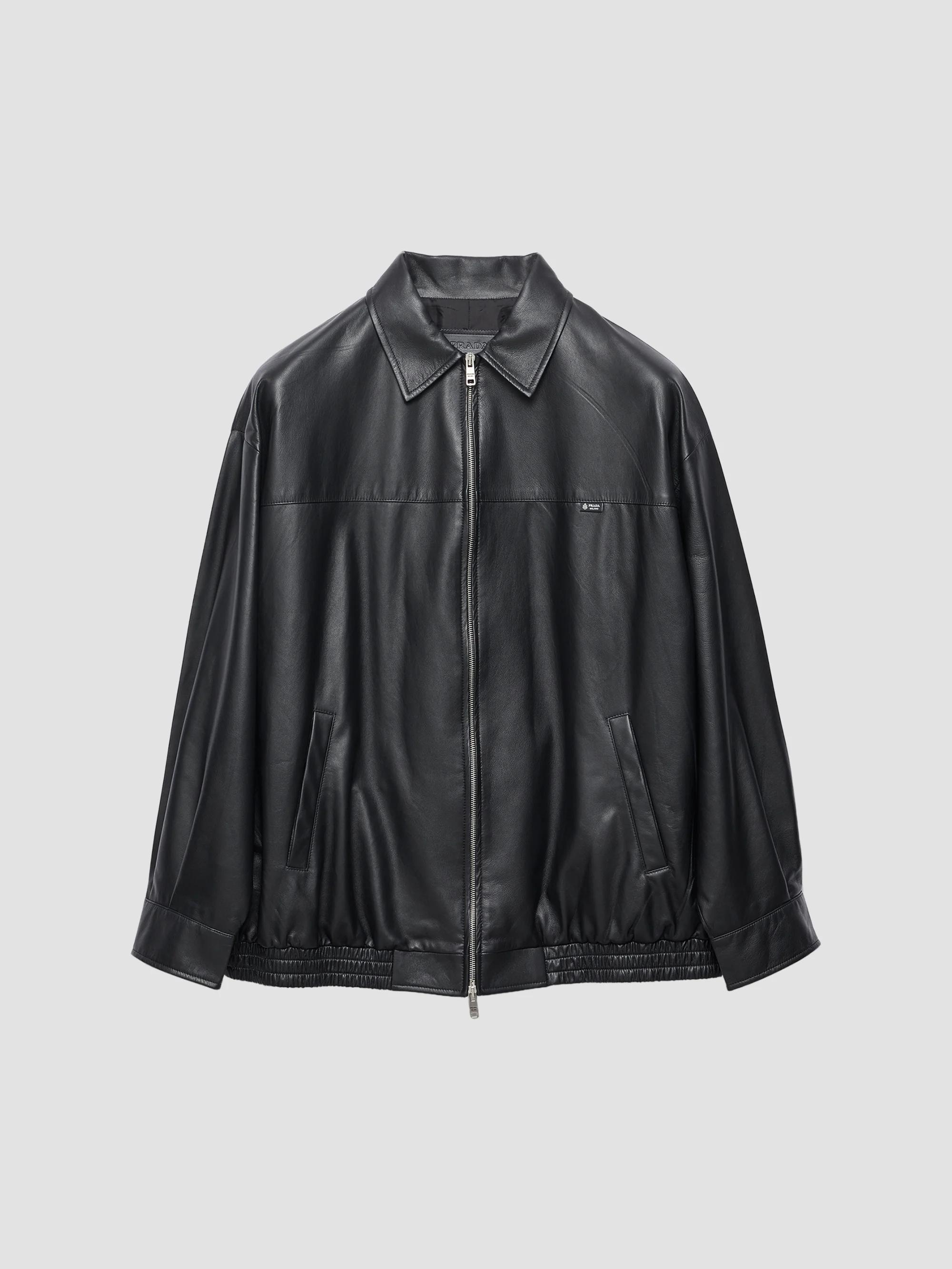 Prada Leather Blouson Jacket | Saks Fifth Avenue