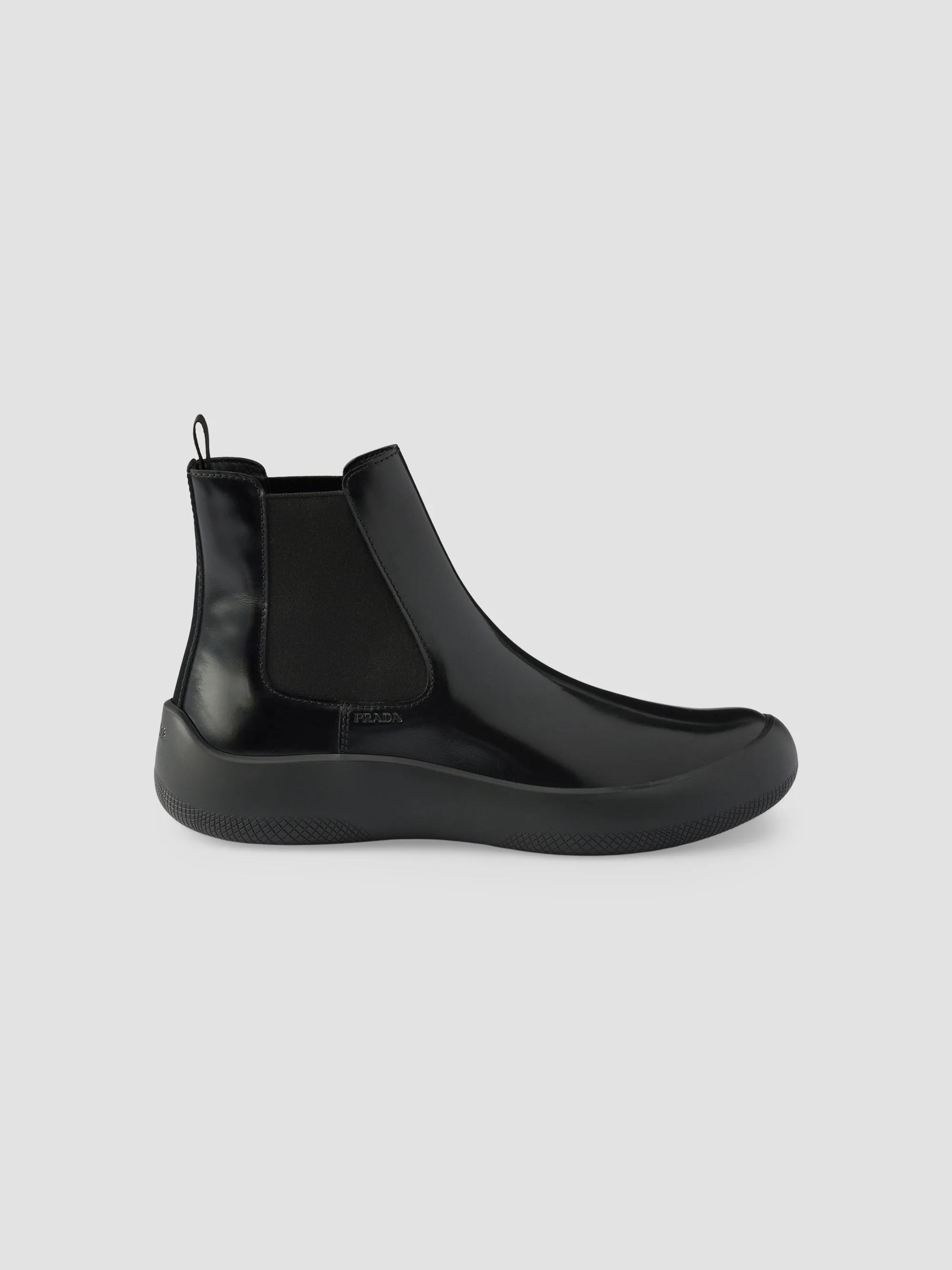 Prada Brushed Leather Chelsea Boots | Saks Fifth Avenue