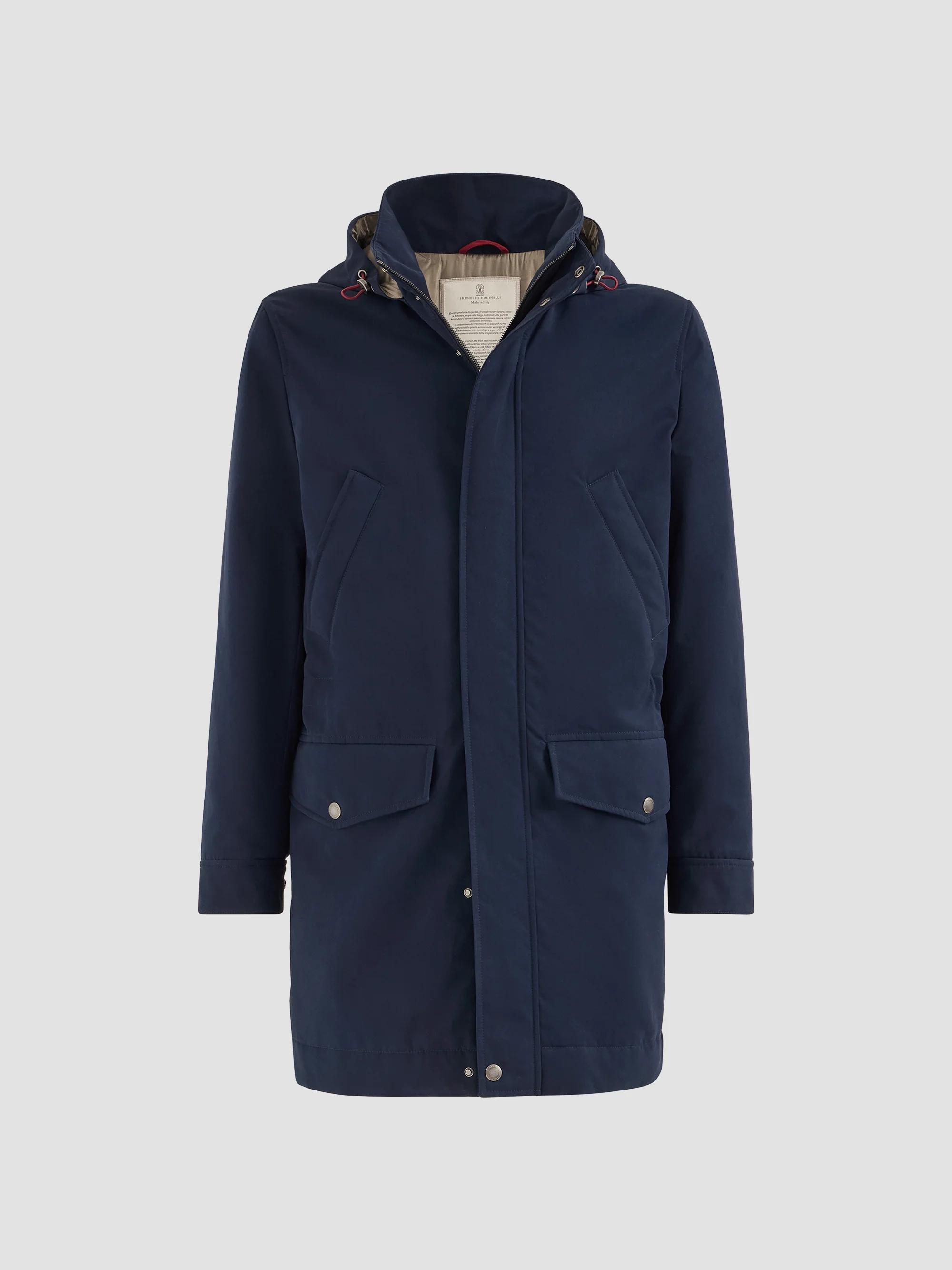 Brunello Cucinelli Virgin Wool and Linen Chalk Stripe Trenchcoat