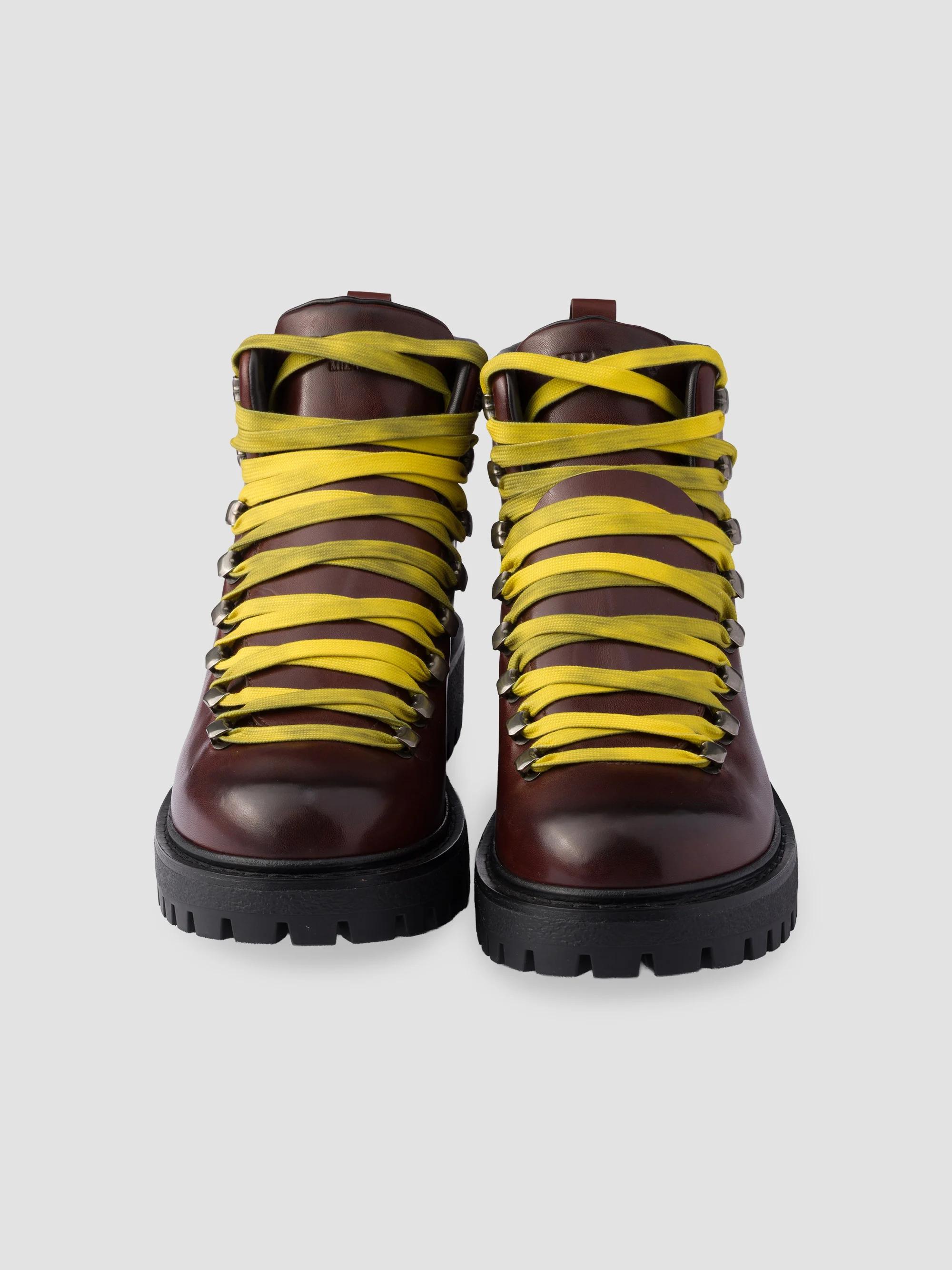 Prada Antiqued Leather Lace-Up Ankle Boots | Saks Fifth Avenue