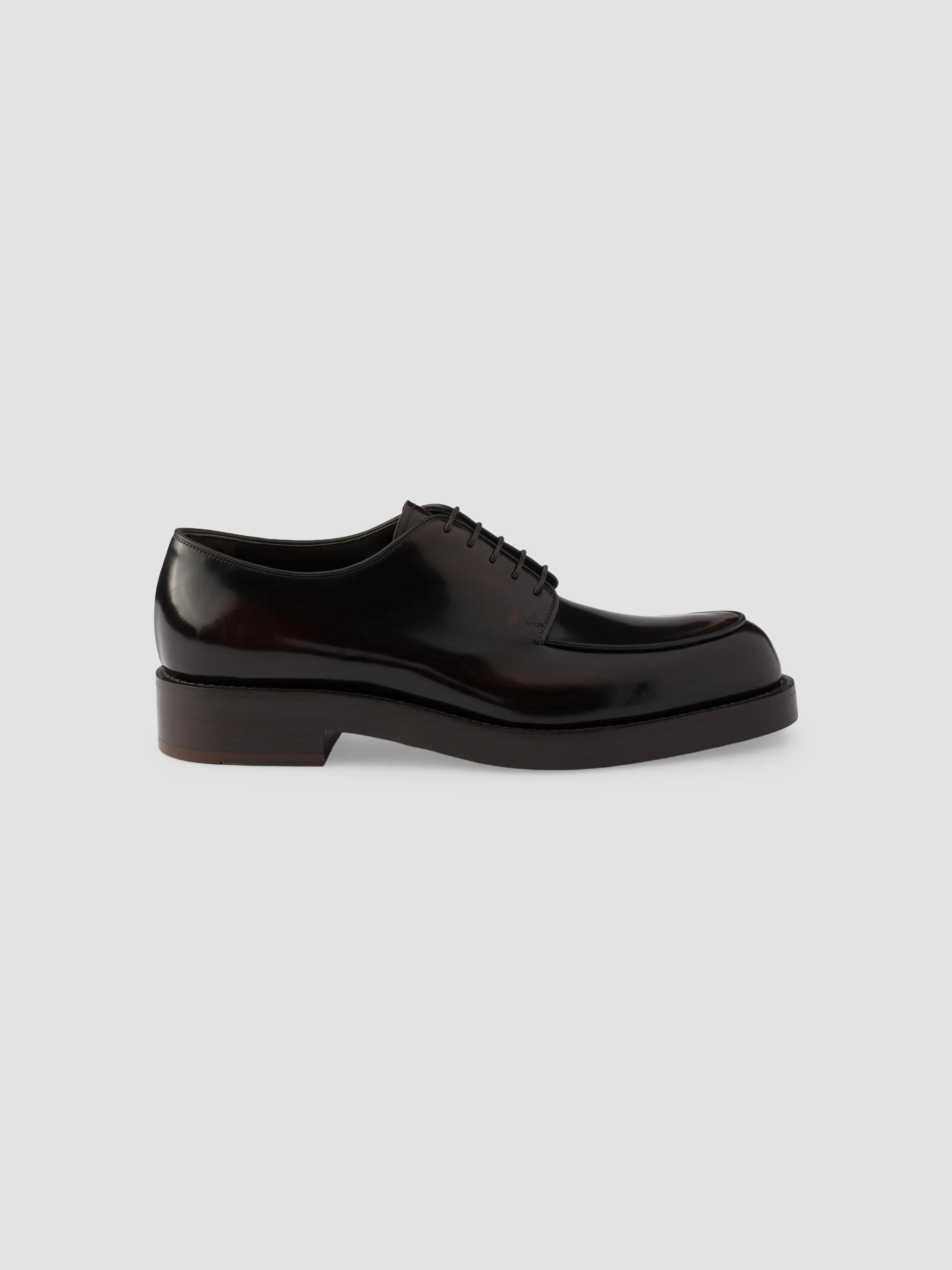 Prada Brushed Leather Derby Shoes | Saks Fifth Avenue