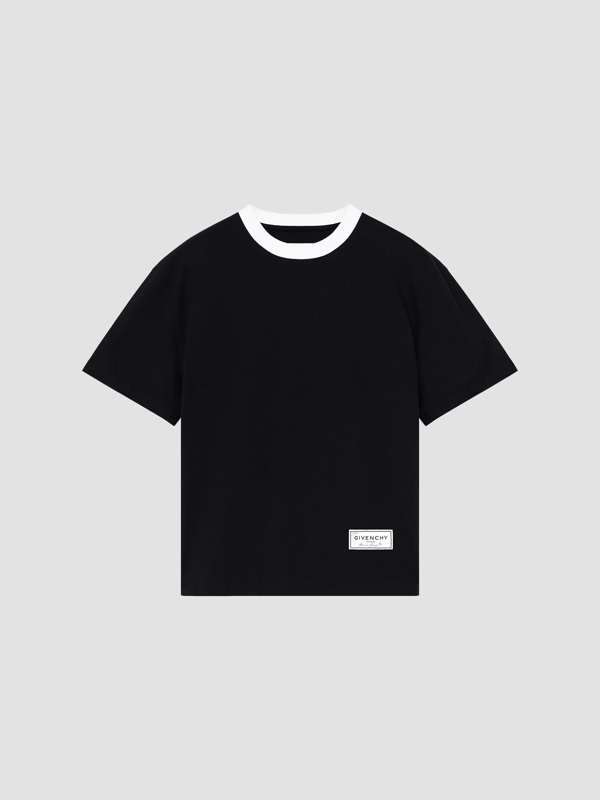 Givenchy T-Shirt in Cotton Knit with Gros Grain Details | Saks