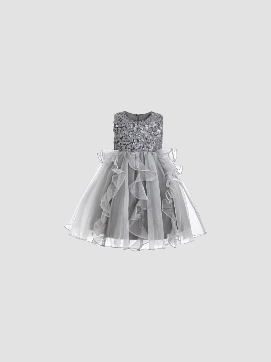 Tulleen Girl's Little Girl's & Girl's Leonora Dress In Grey