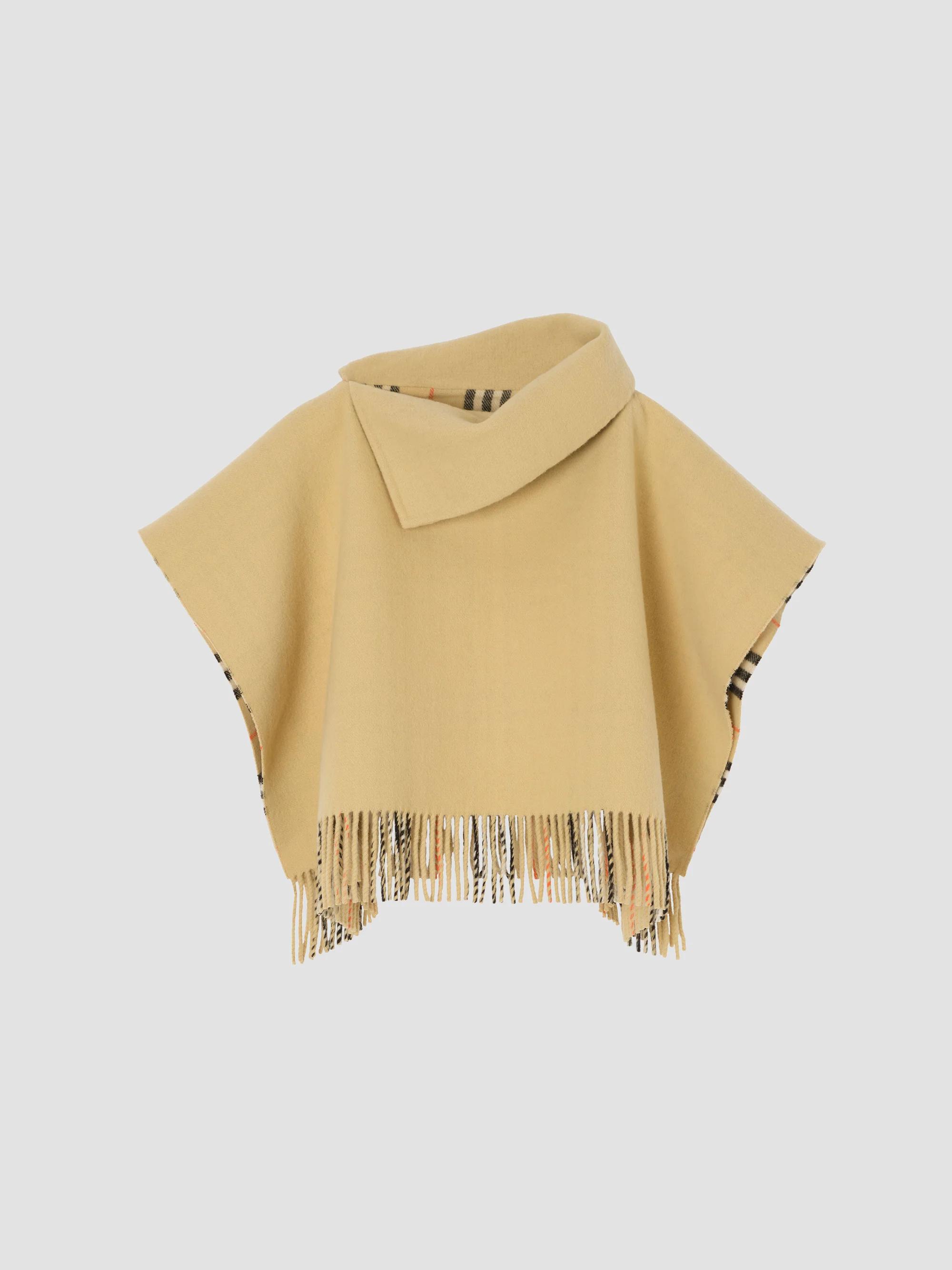 Women's St Mini Wool Fringed Capelet