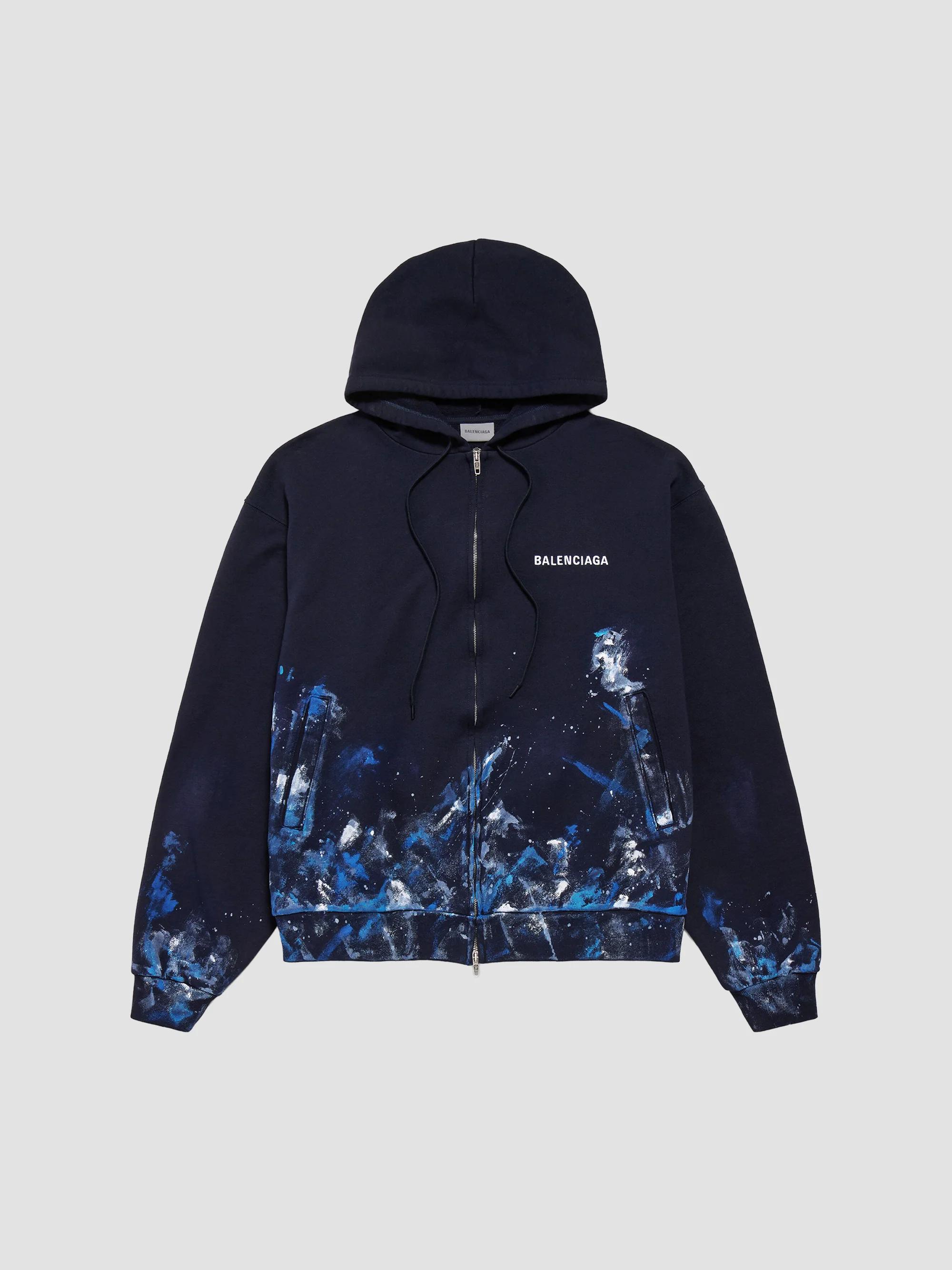Balenciaga Soccer Oversized Zip-Up Hoodie | Saks Fifth Avenue
