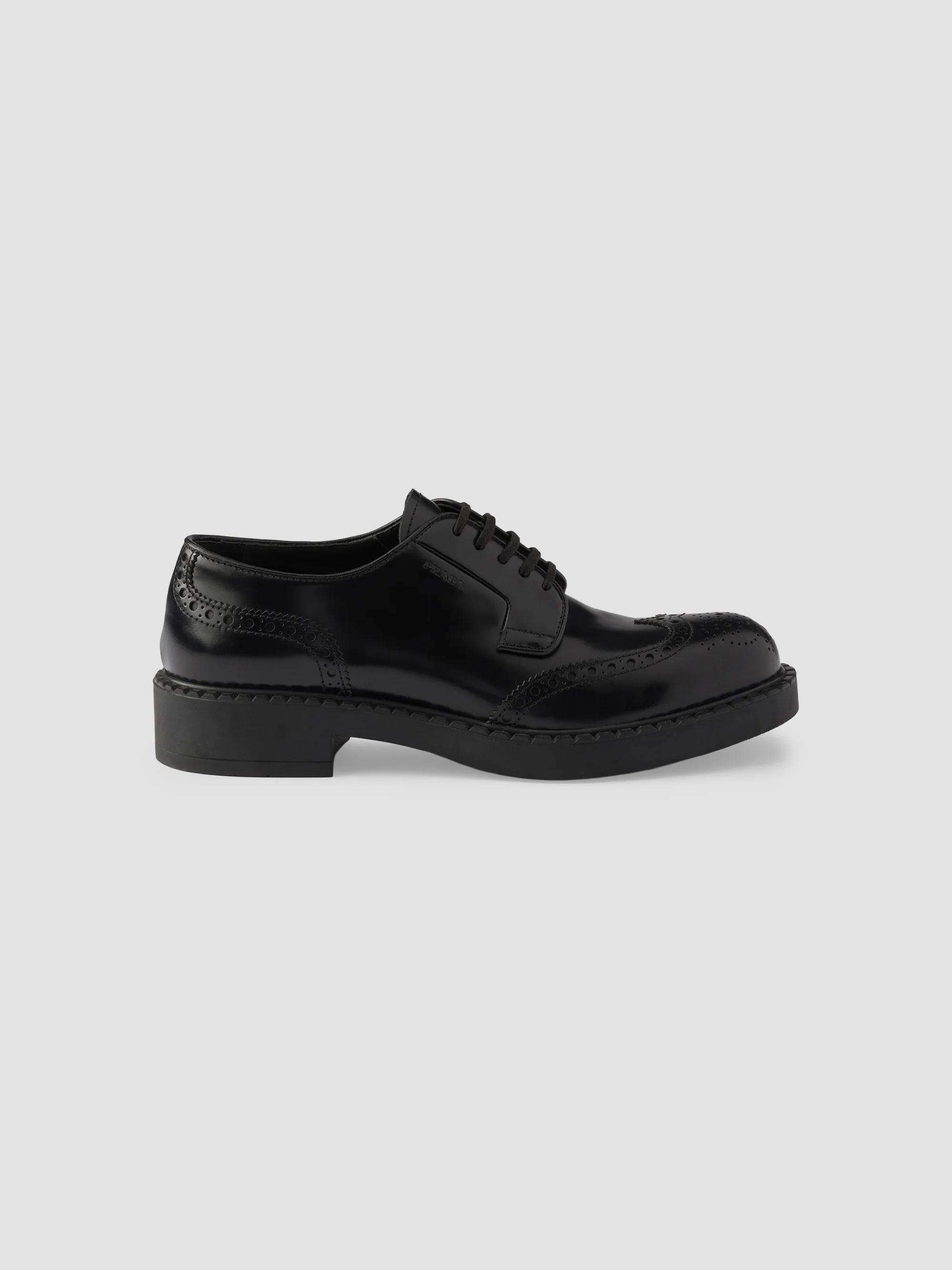 Prada Toblach Laced Leather Shoes | Saks Fifth Avenue