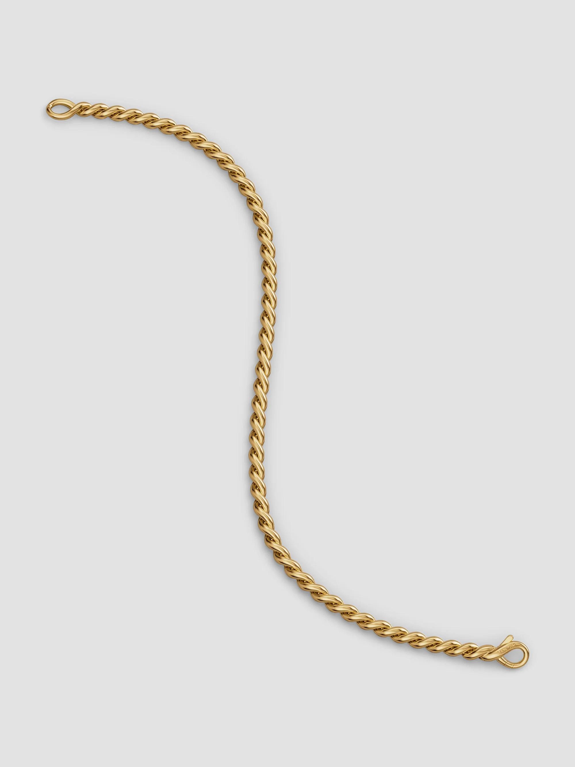 David Yurman Sculpted Cable Chain Bracelet in 18K Yellow Gold, 3.7MM ...