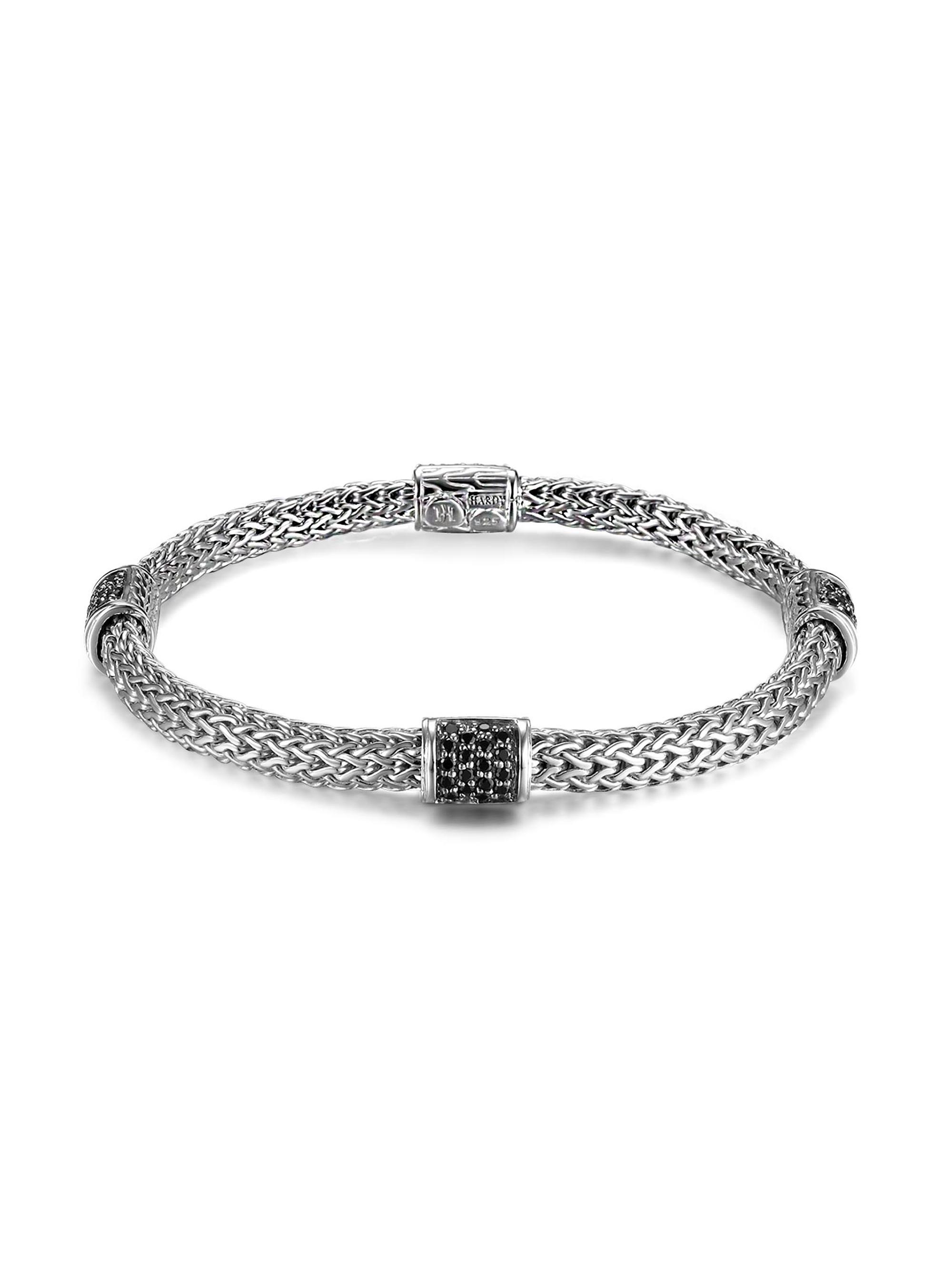John Hardy Women's Classic Chain Sterling Silver & Black Sapphire Bracelet - Silver